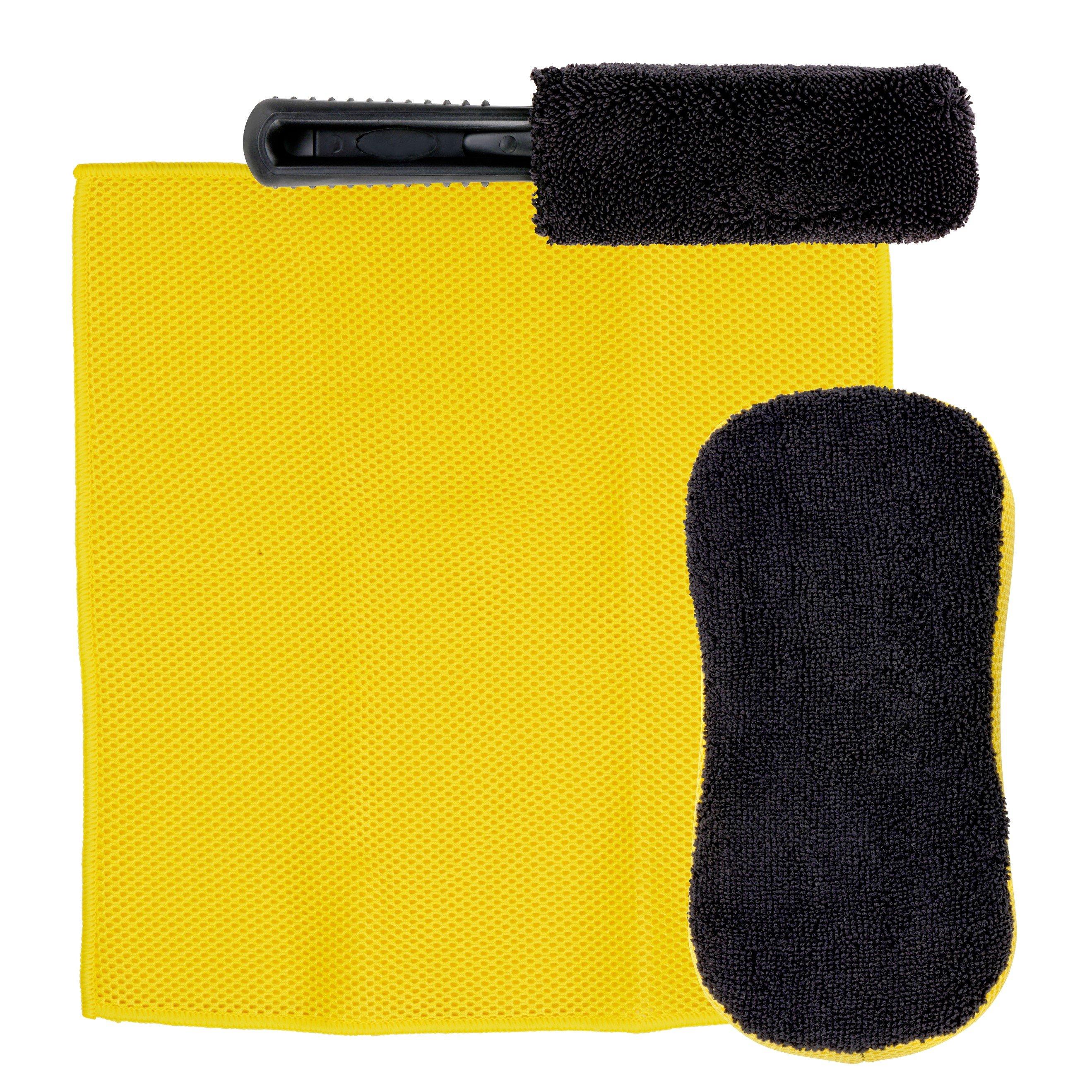 Black/Yellow - Dunlop - Car Cleaning Wash Set - 1