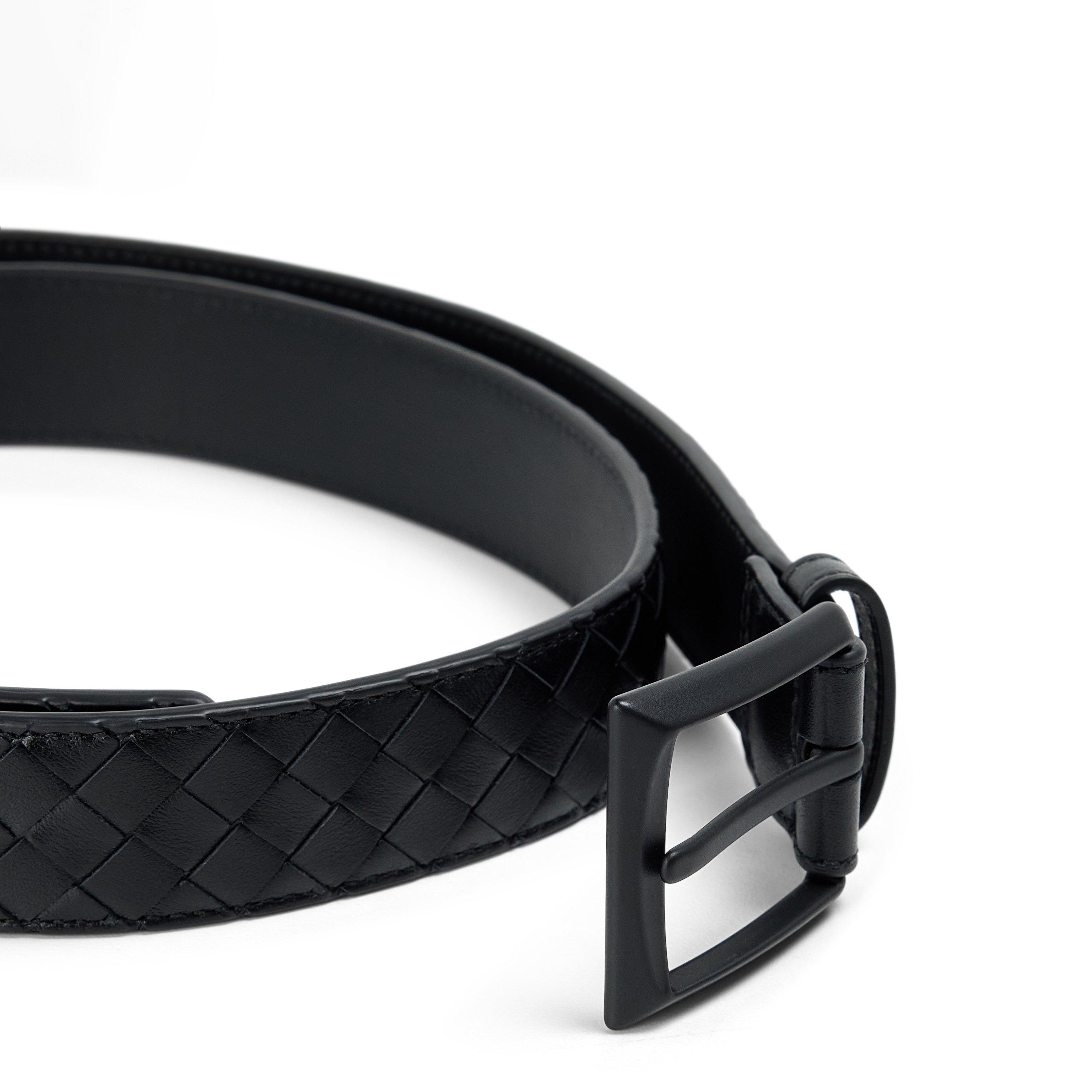 Black/Black - Bottega Veneta - BV Avenue Belt Sn64 - 3