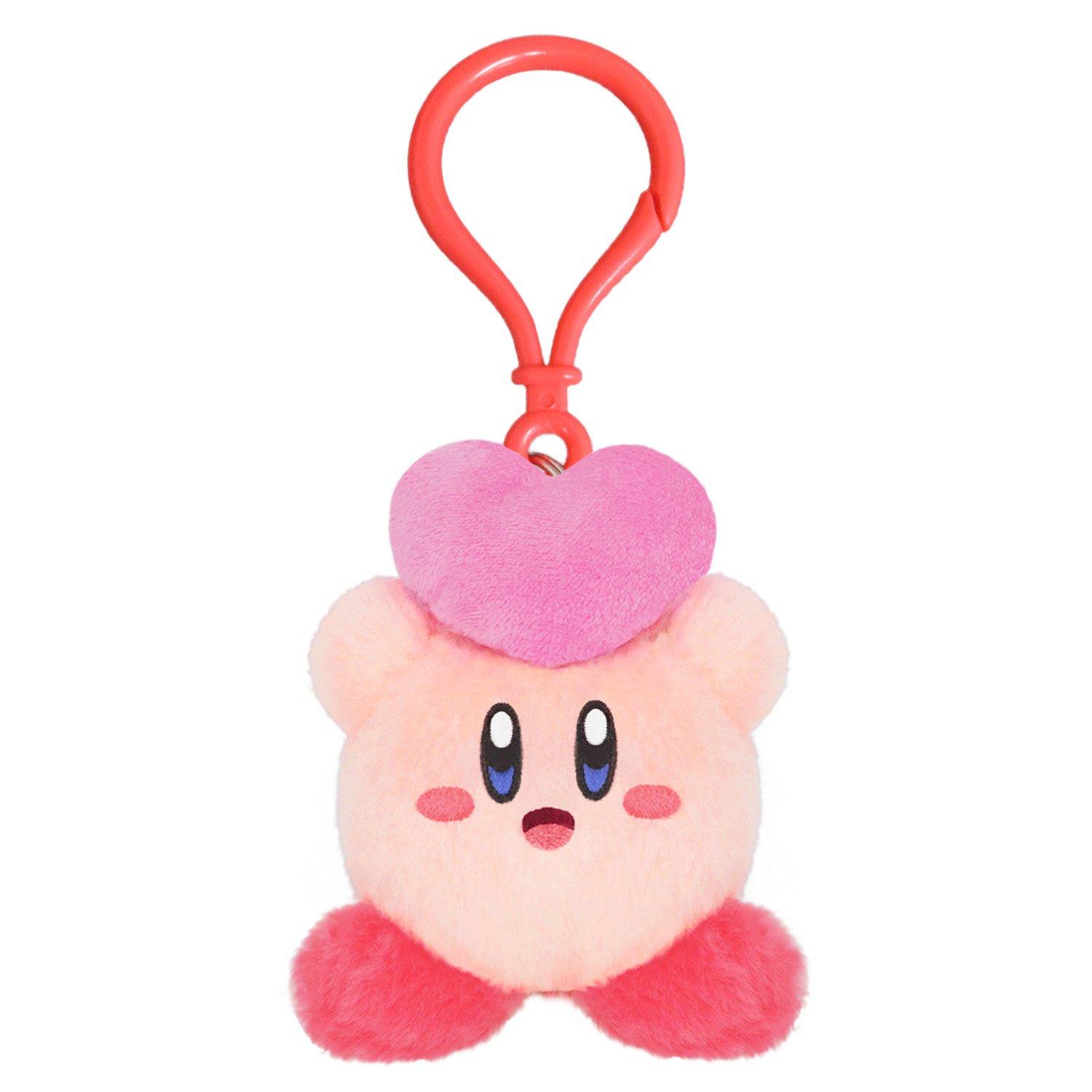 Super Mario  Kirby Friend Heart Plush Keychain - San-Ei
