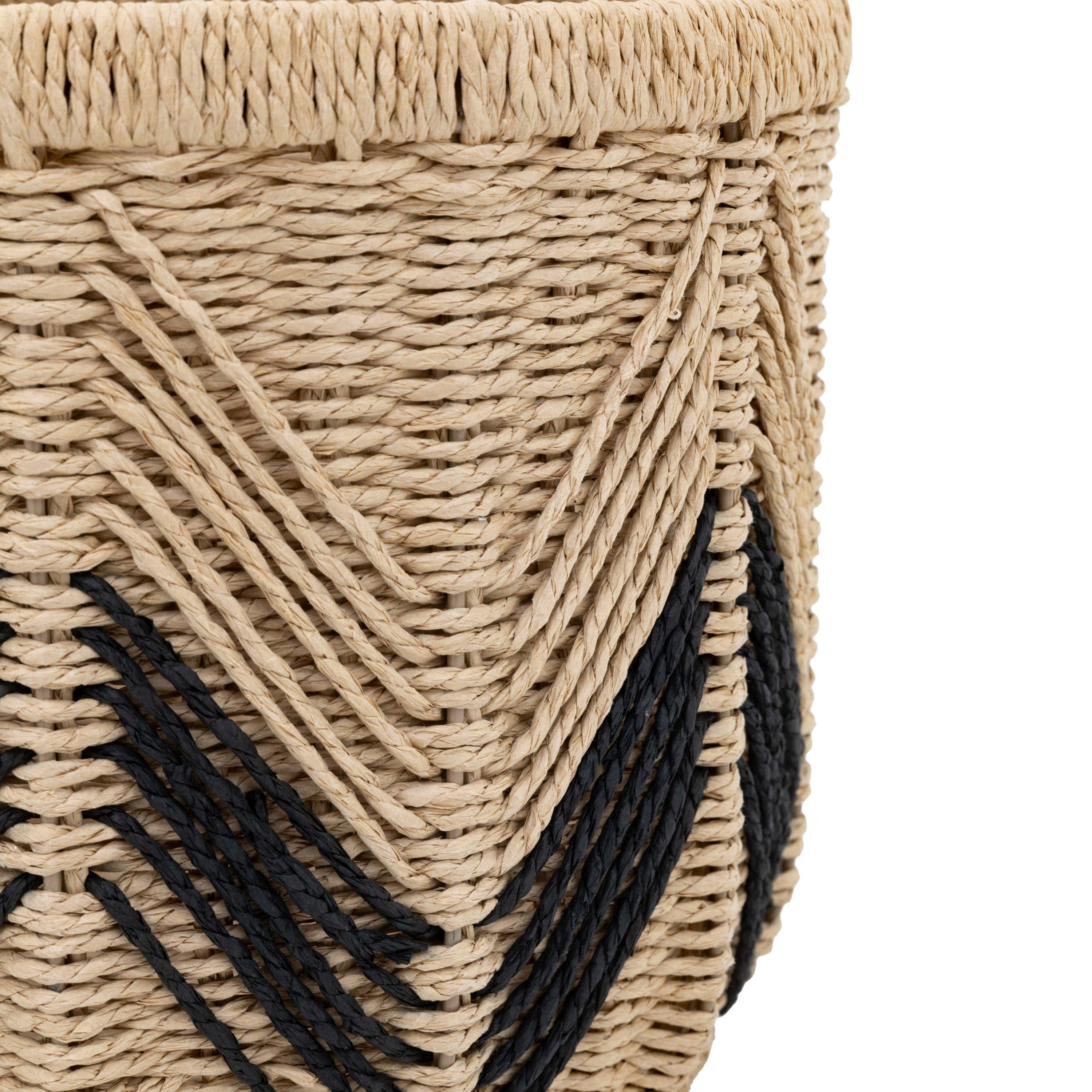 Natural & Black - Gallery - Cameroon Baskets Natural & Black (Set of 3) - 4