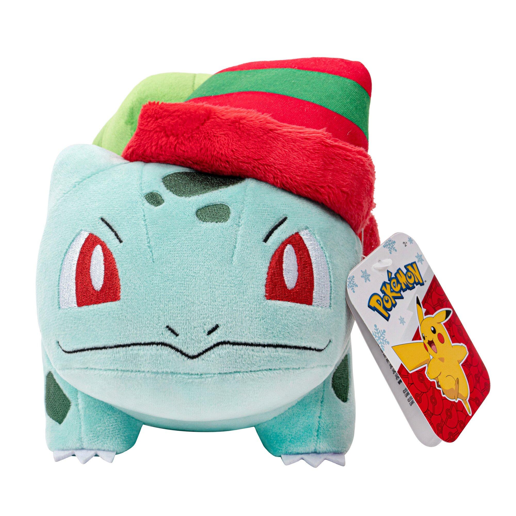 Pokemon Pokemon Bulbasaur Plush with Striped Hat - 8-Inch Bulbasaur Plush with Unique Accessory