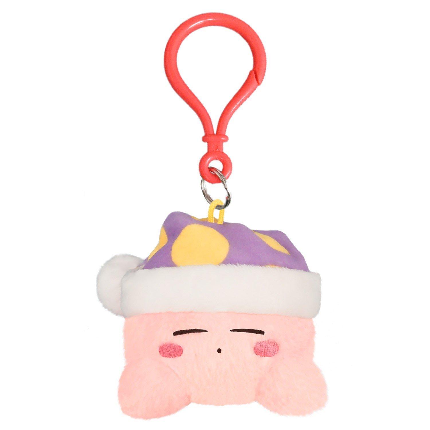 San-ei - Super Mario - Kirby Sleep Plush Keychain - 1
