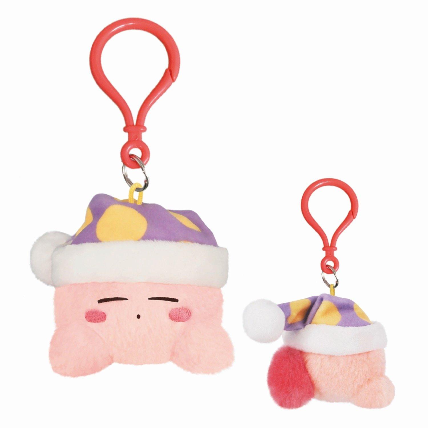 San-ei - Super Mario - Kirby Sleep Plush Keychain - 5
