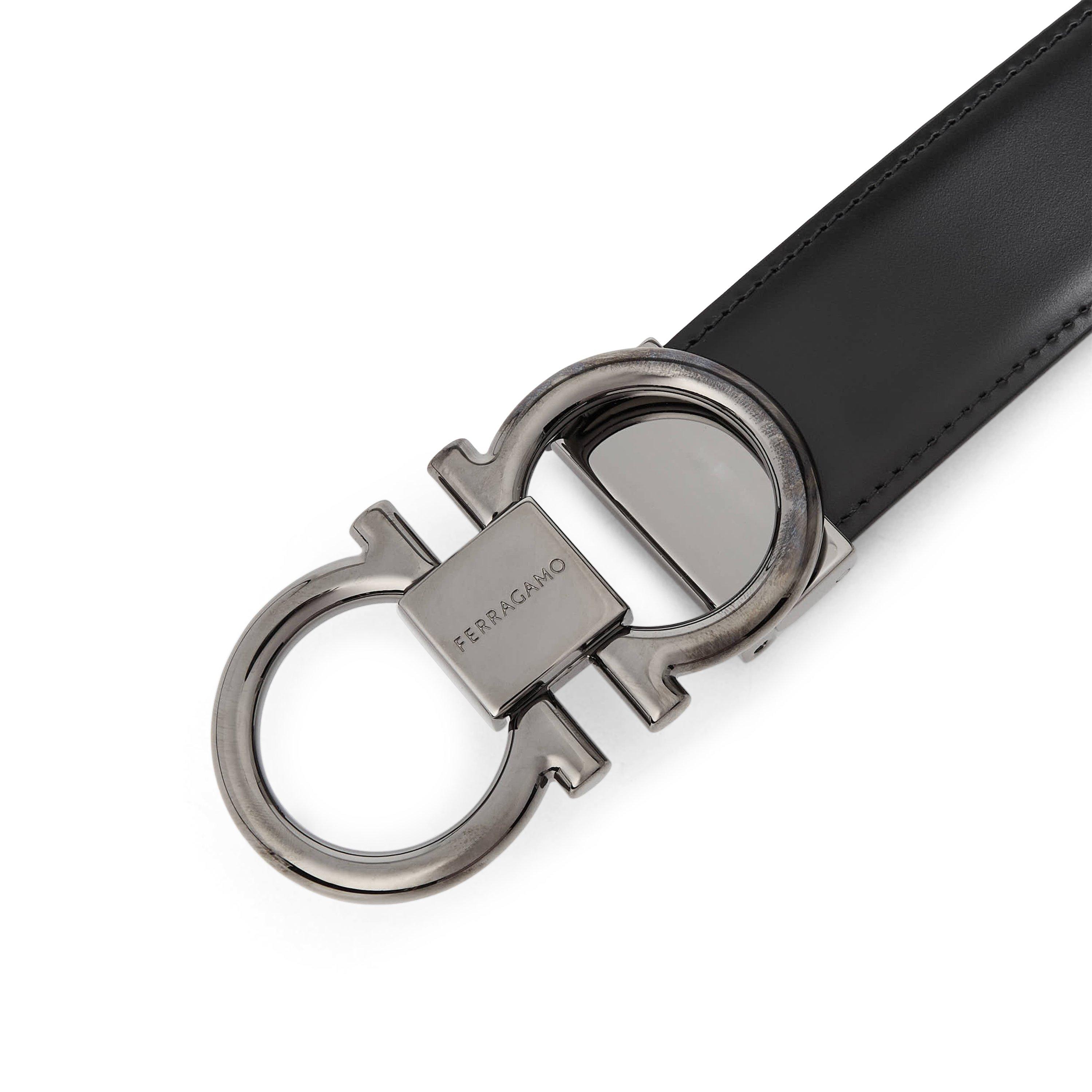 Nero/Hickory - Ferragamo - FG Dbl Adjust Belt Sn63 - 3