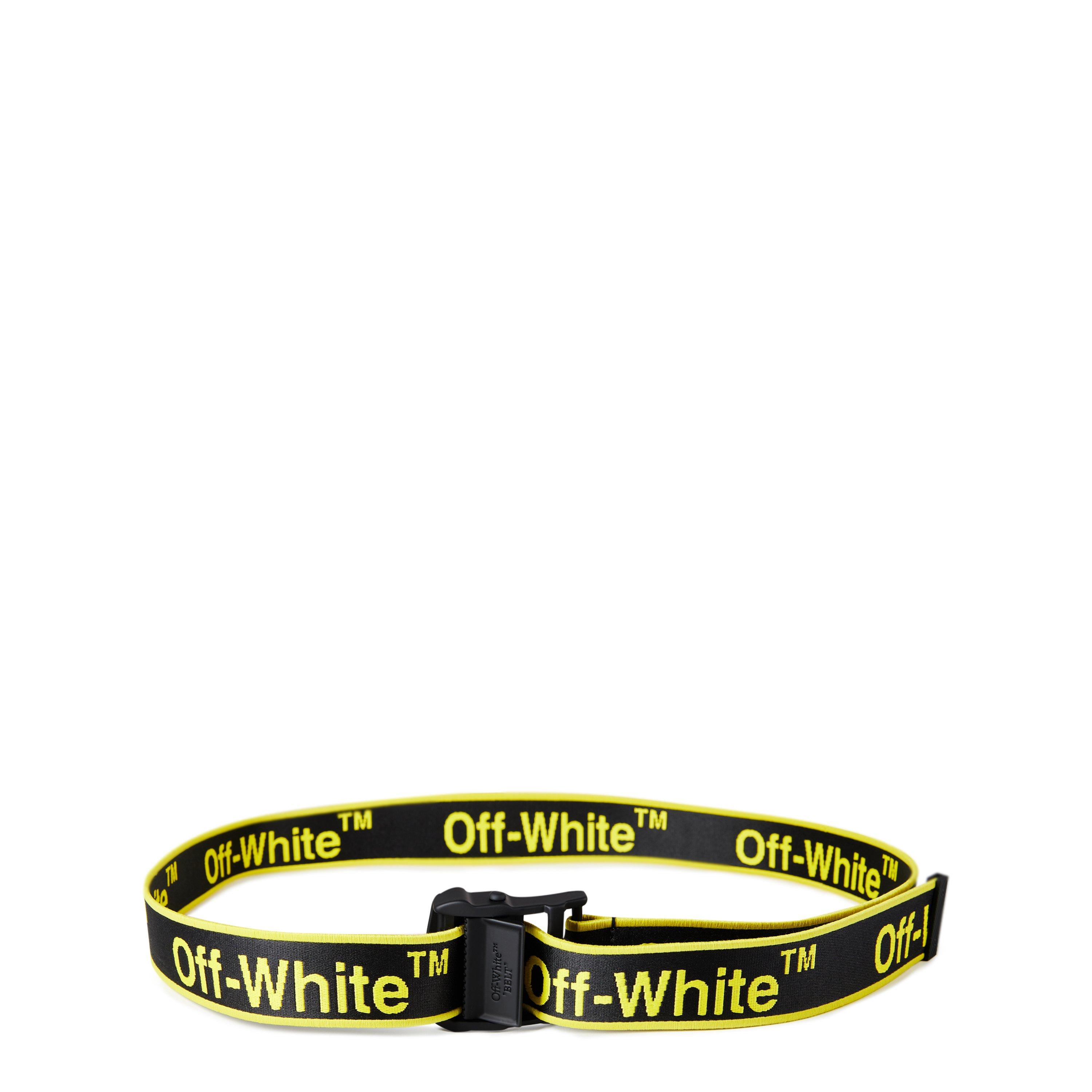 Off White Ceinture Jaune Street Style Off White Graphic Industrial Belt