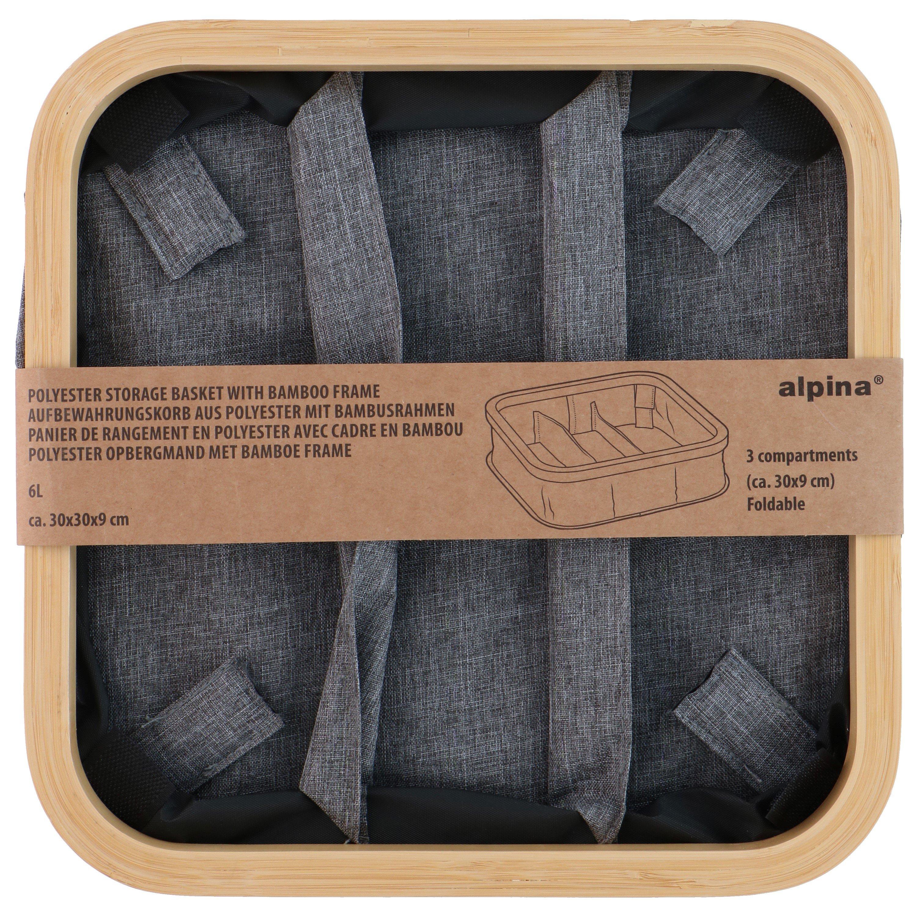 ple - Alpina - ALPINA Storage Basket with 3 Sections 30x30x9cm - 2