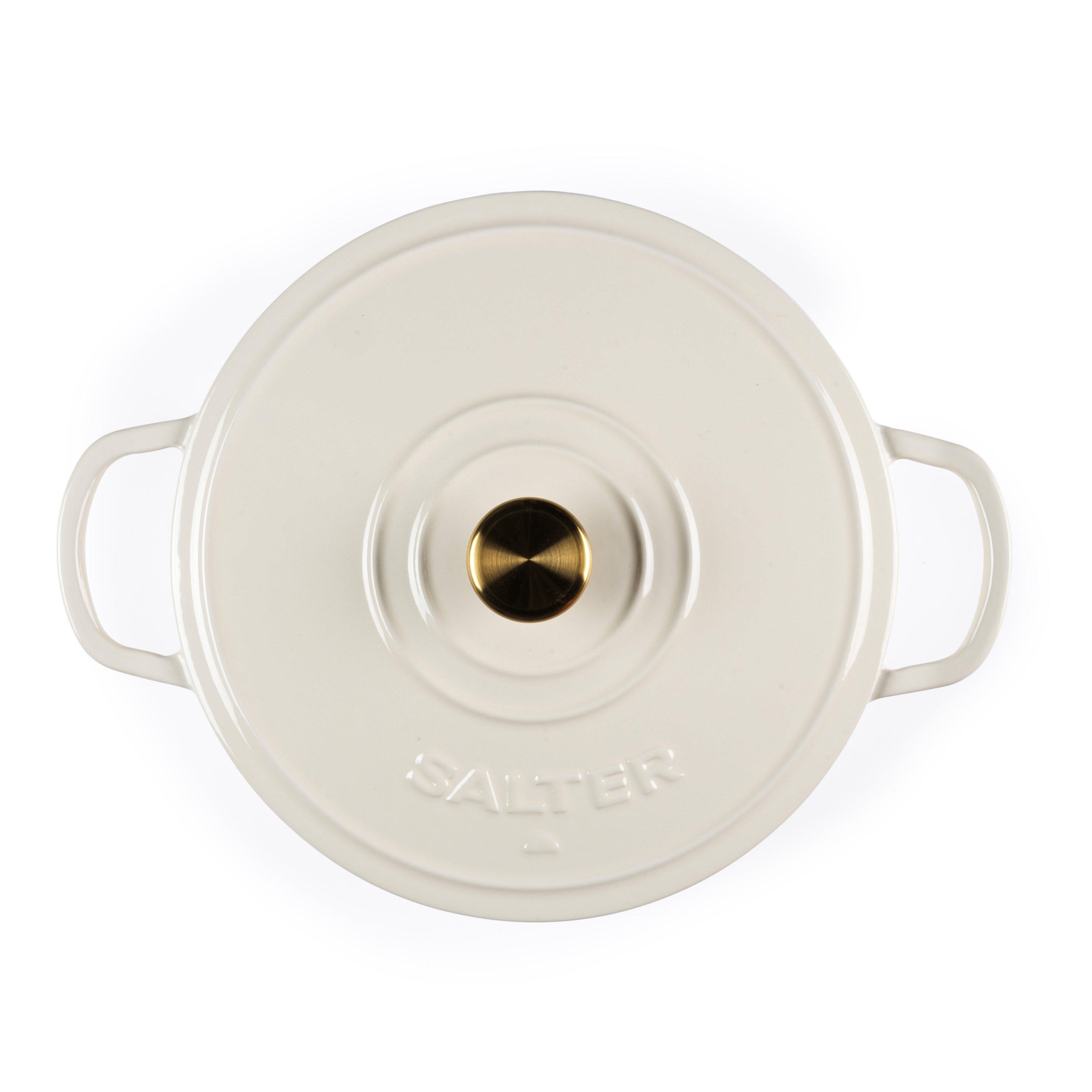 Cream - Salter - Chester Cast-Iron Casserole Dish 2.8 L - 3