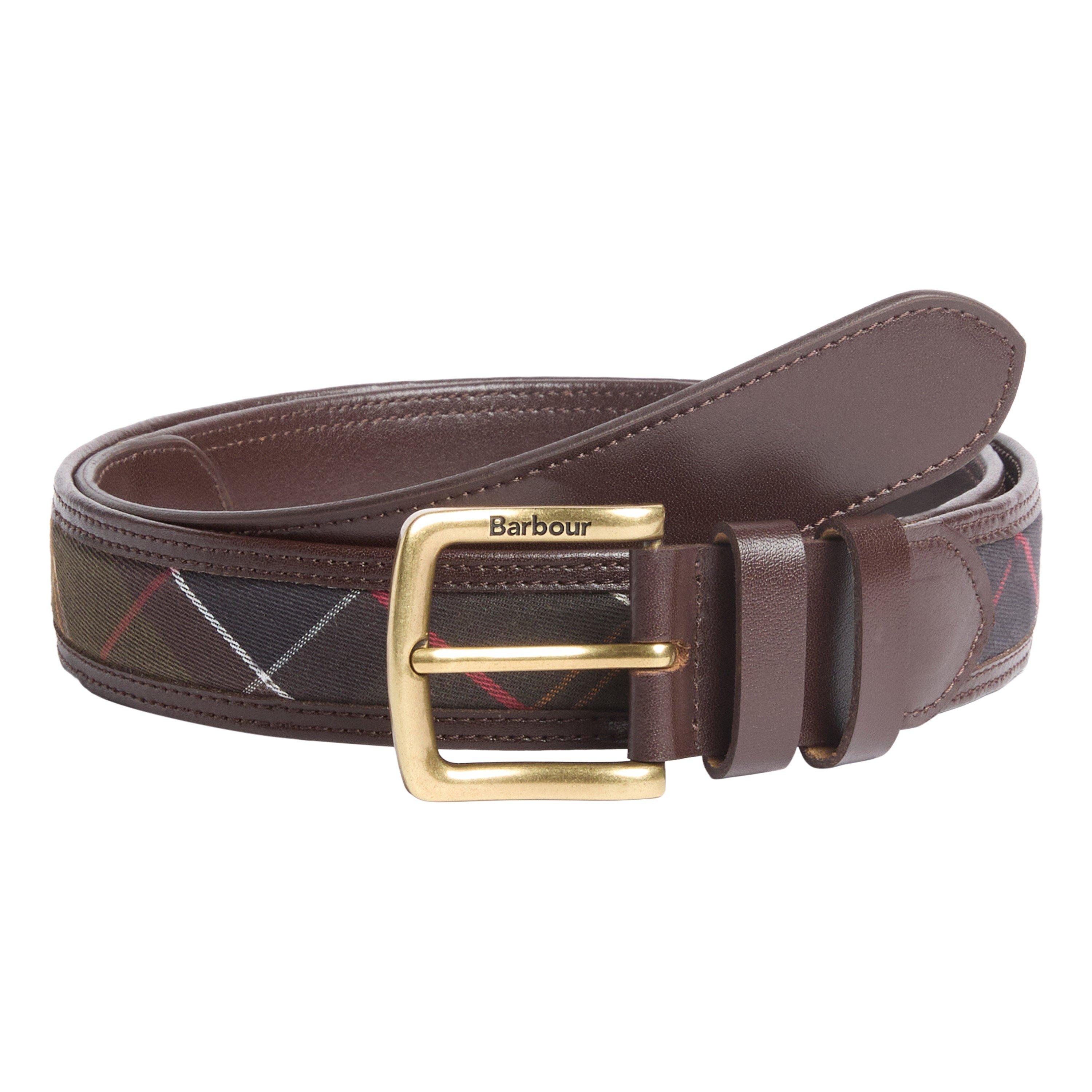 Barbour Girvan Tartan Leather Belt