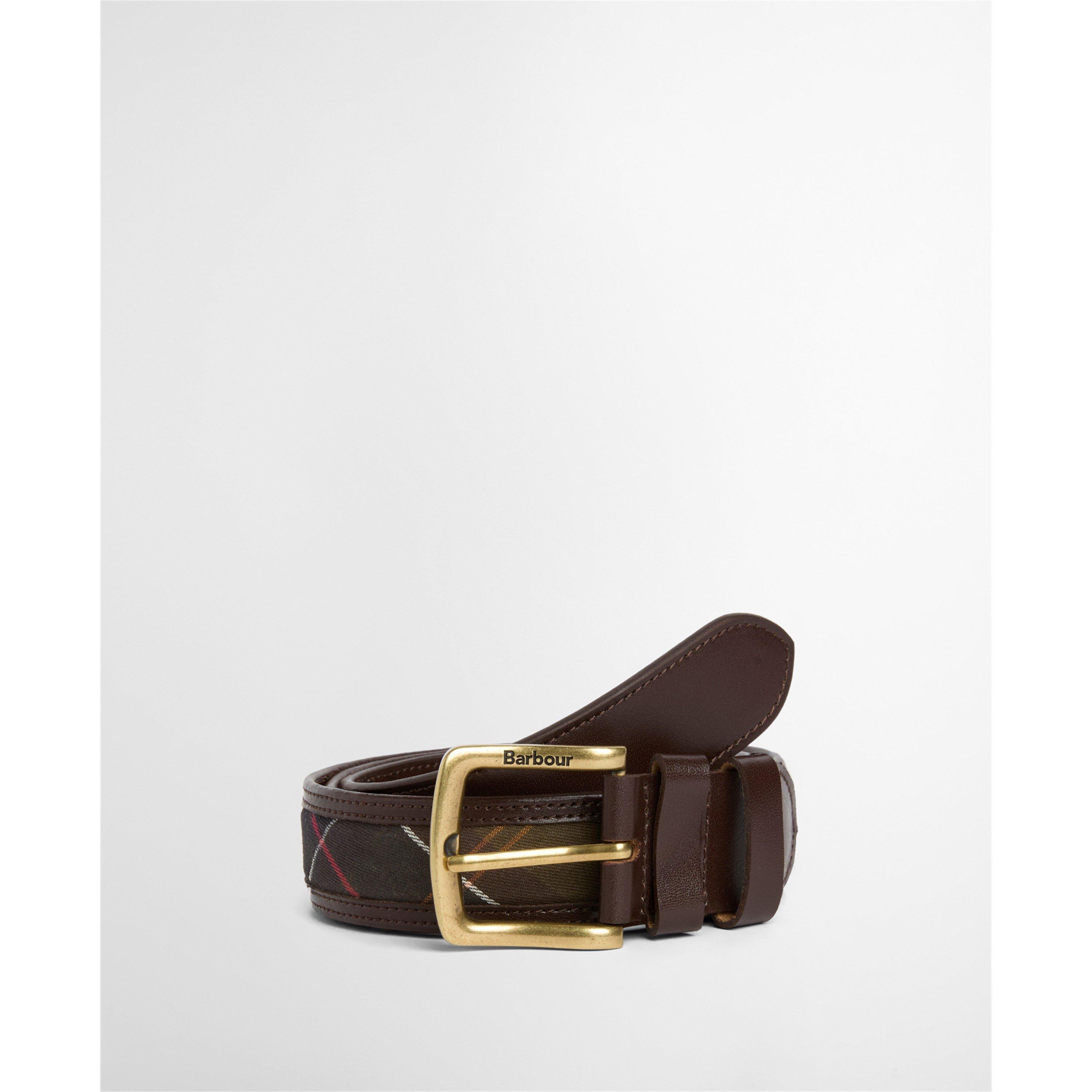 Classic/Brown - Barbour - Girvan Tartan Leather Belt - 2