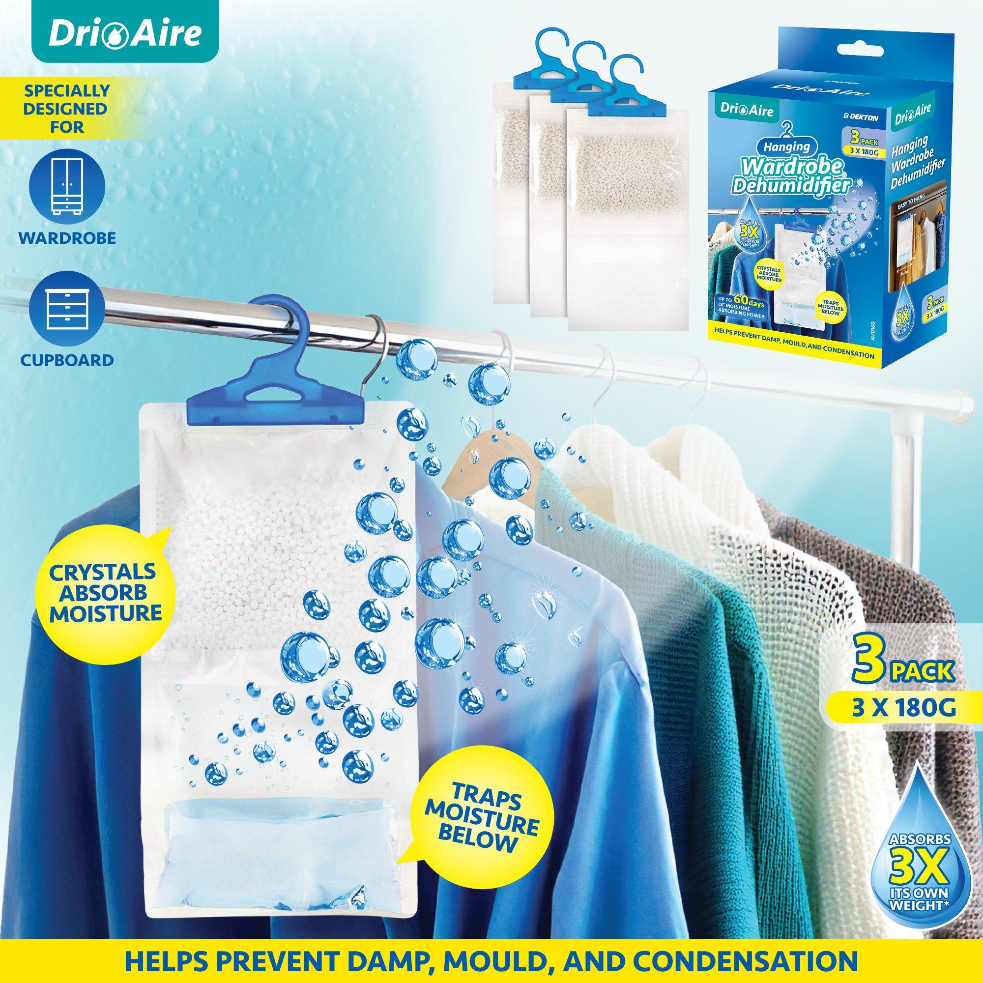 Hvid - Dri Aire - Wardrobe Hanging Dehumidifier - 3 Pack - 4