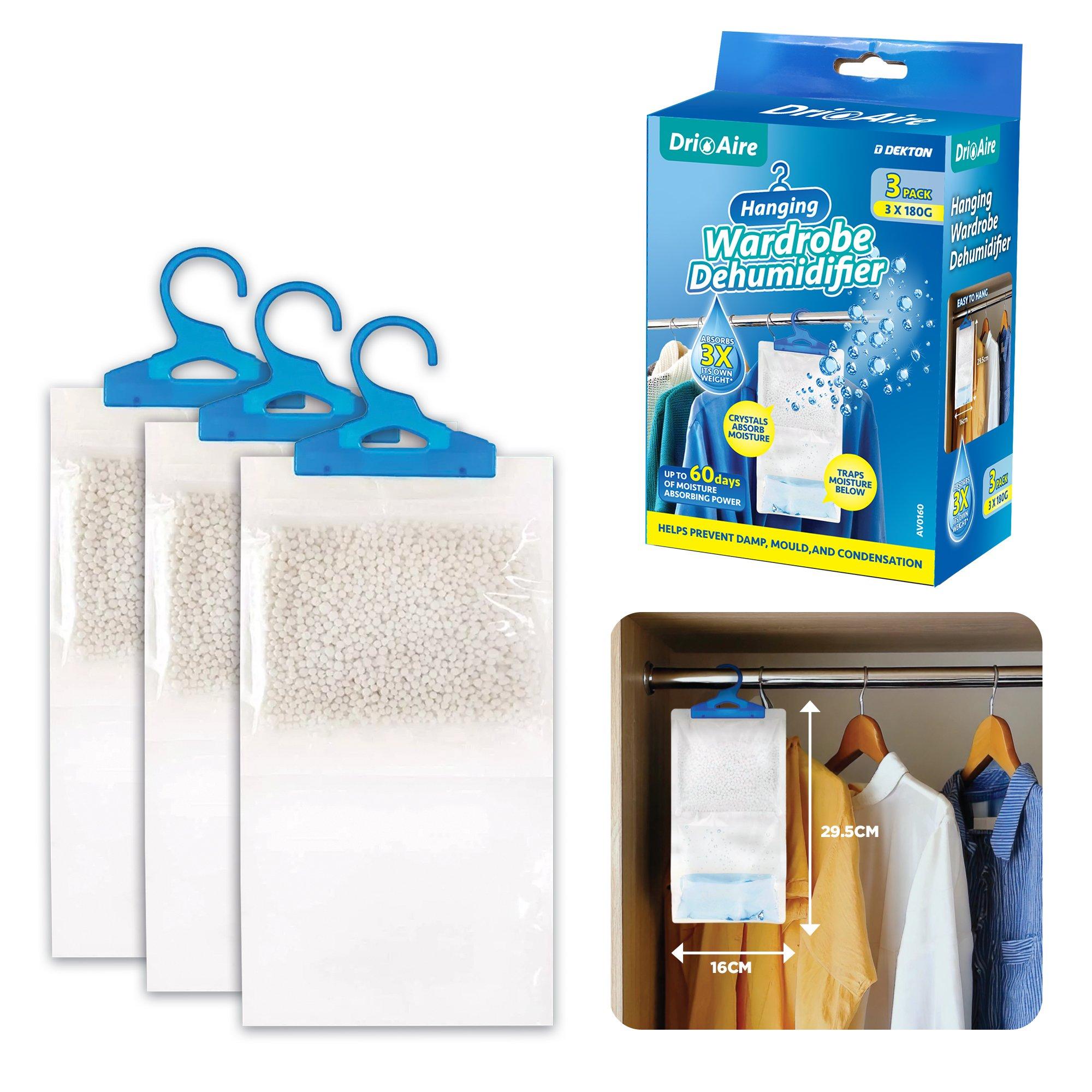 Hvid - Dri Aire - Wardrobe Hanging Dehumidifier - 3 Pack - 5