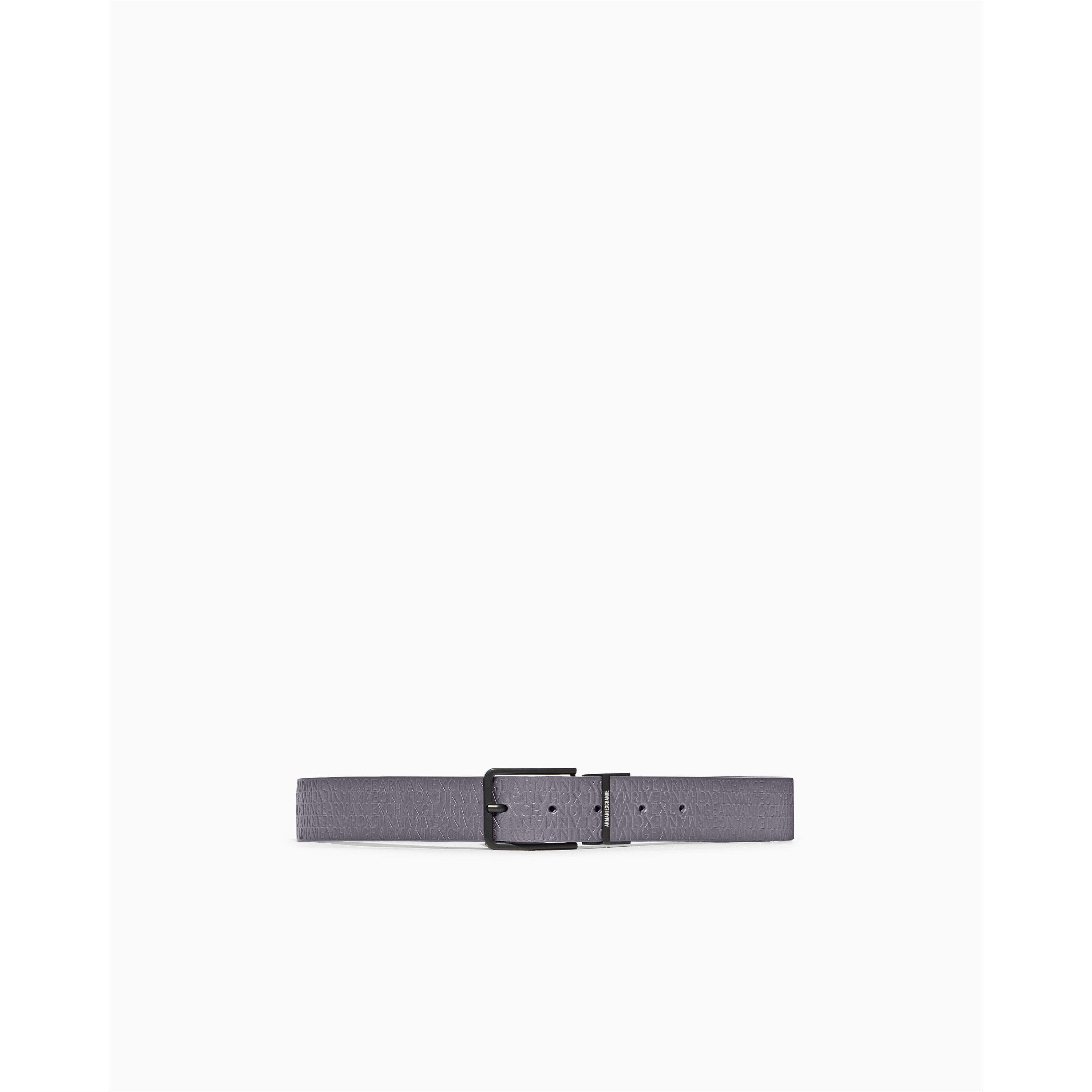 Black/Grey - Armani Exchange - Men's Tongue Leather Belt - 4