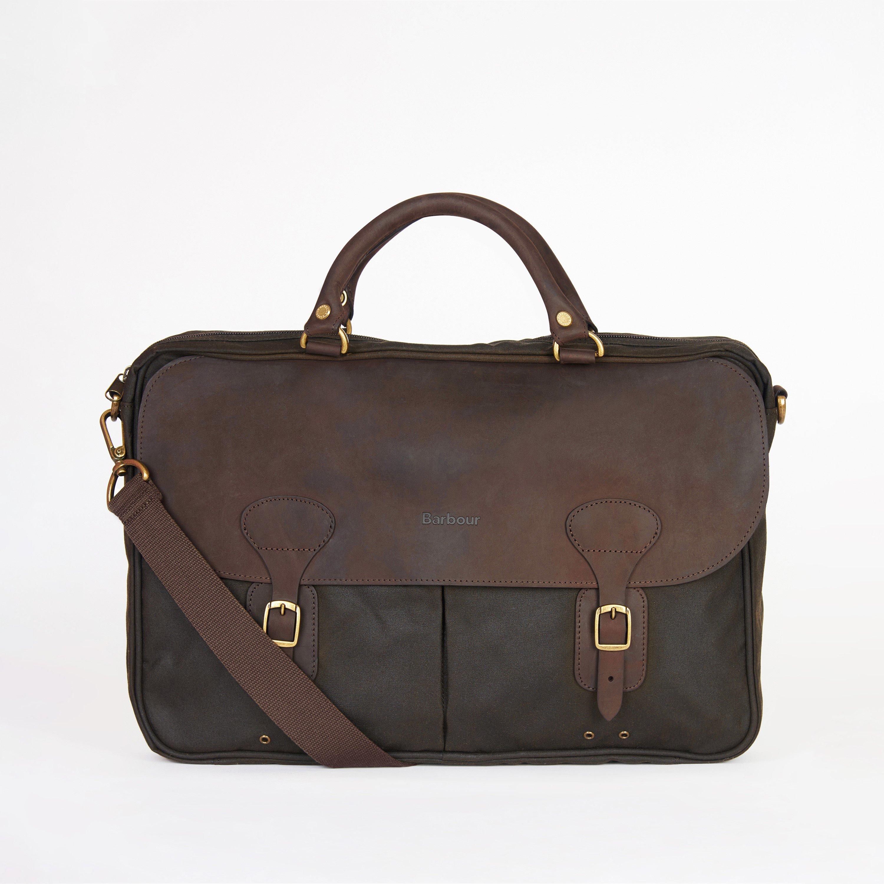 Barbour Wax Leather Briefcase | Cruise Fashion