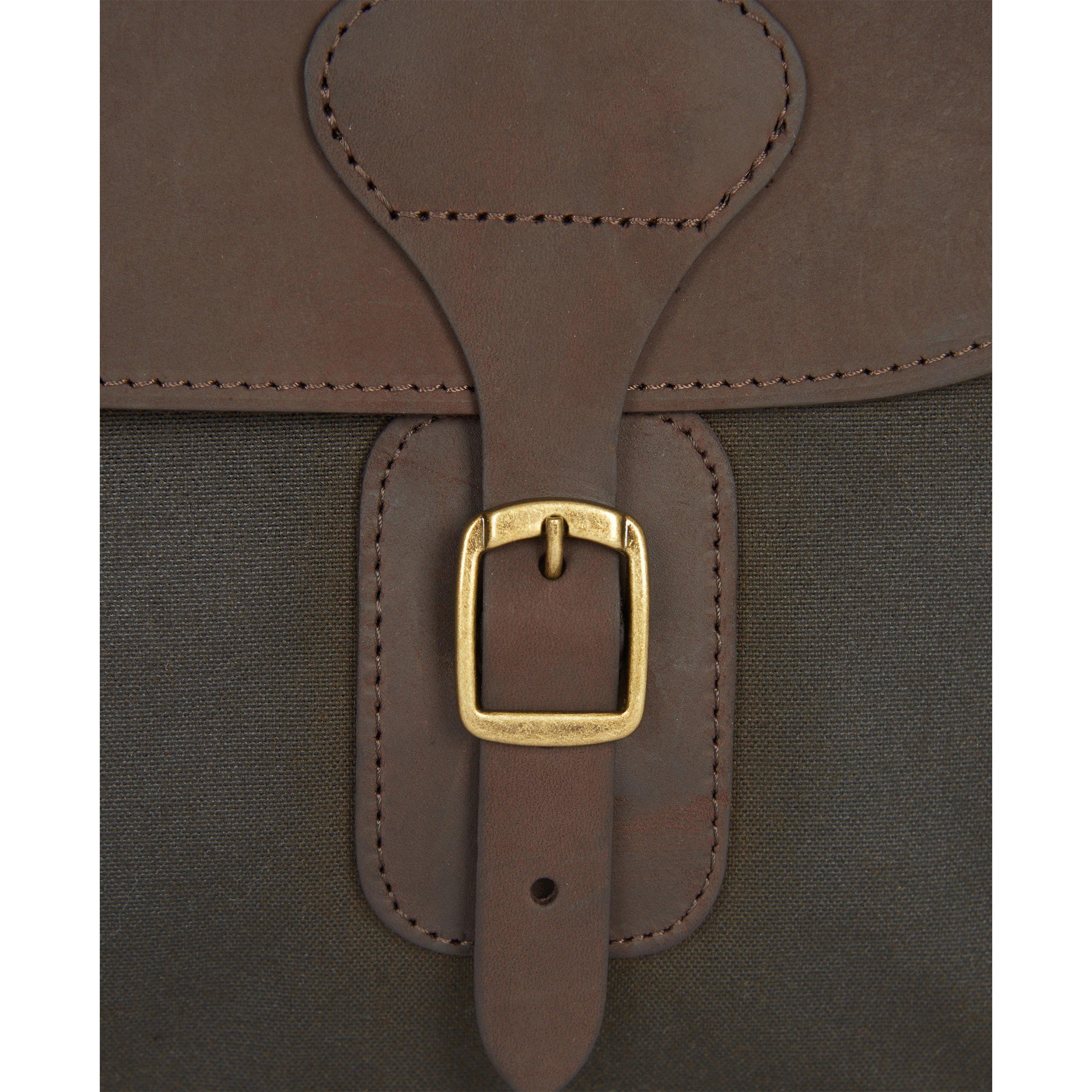 Olive OL71 - Barbour - Waxed Cotton and Leather Briefcase - 4
