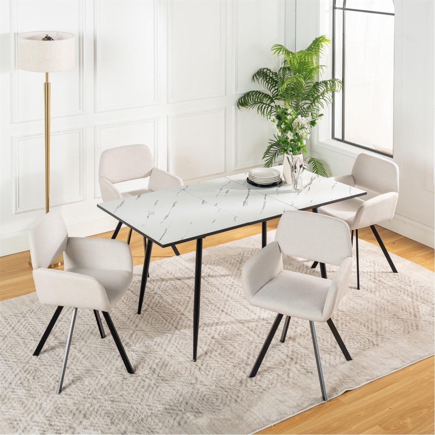 Beige - Jack Wills - California Swivel Dining Chairs Set of 2 - 3