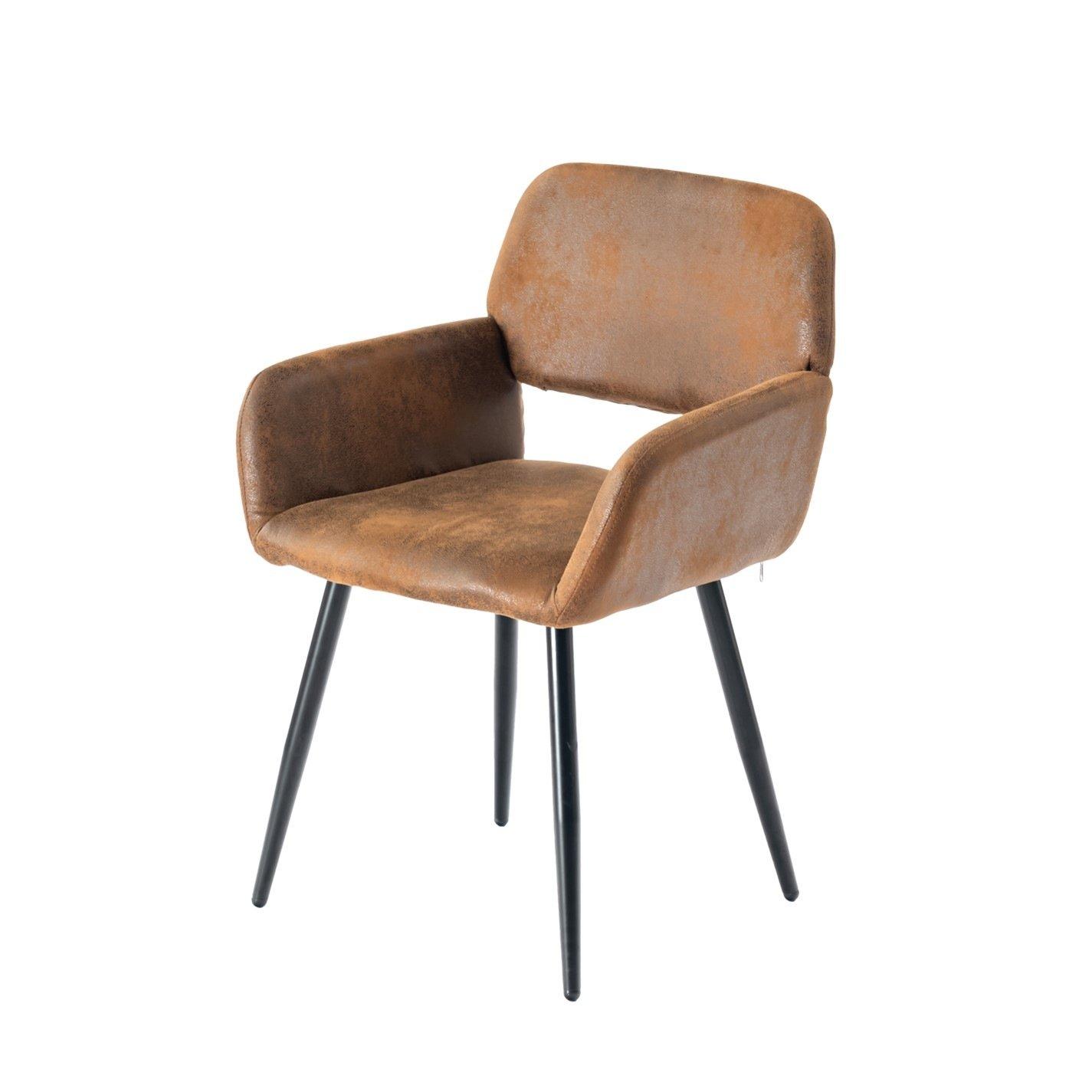 Brown Suede - Biba - Dining Chairs Pair - 5