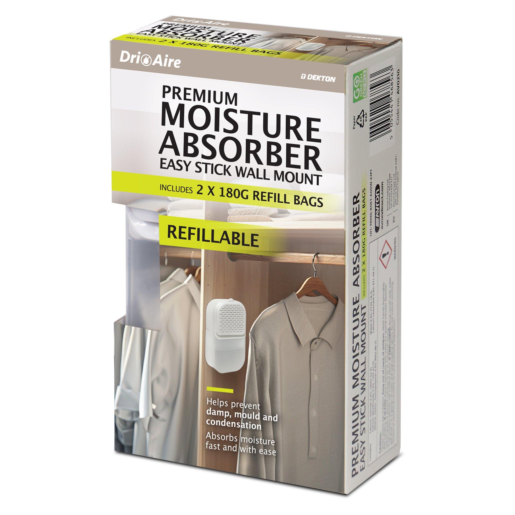 Dri Aire Premium Wall Mounted Easy Stick Moisture Absorber Dehumidifier