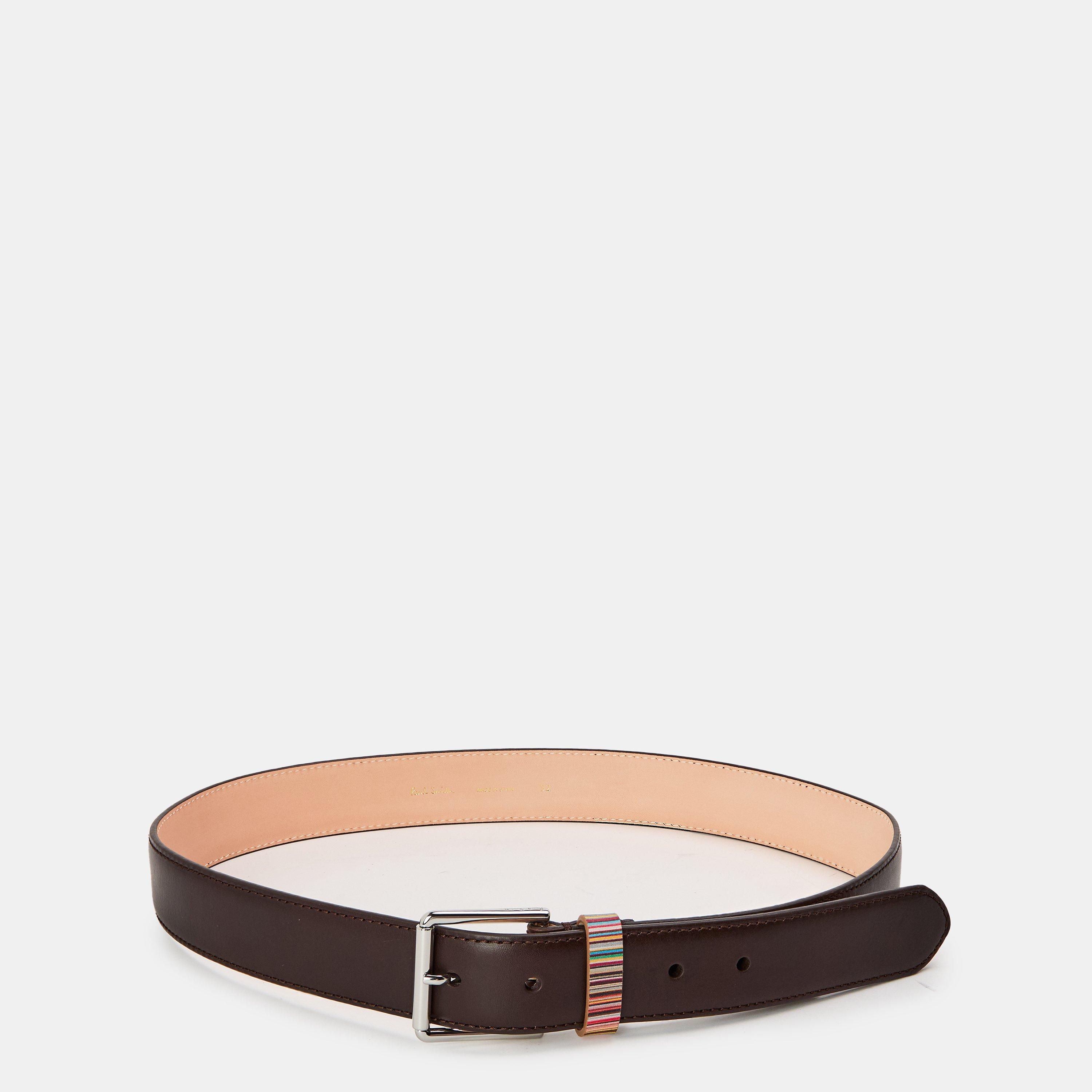 Brown - Paul Smith - Men's Faux Leather Belt - 1