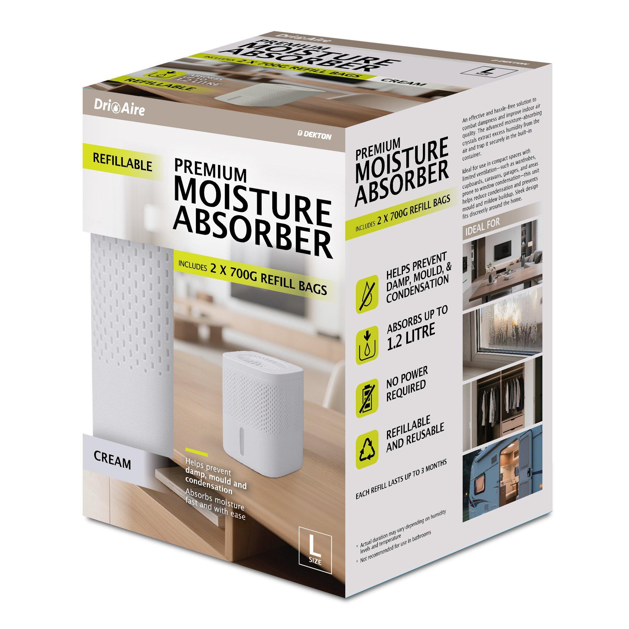 Cream - Dri Aire - Premium Large Moisture Absorber Dehumidifier - 1