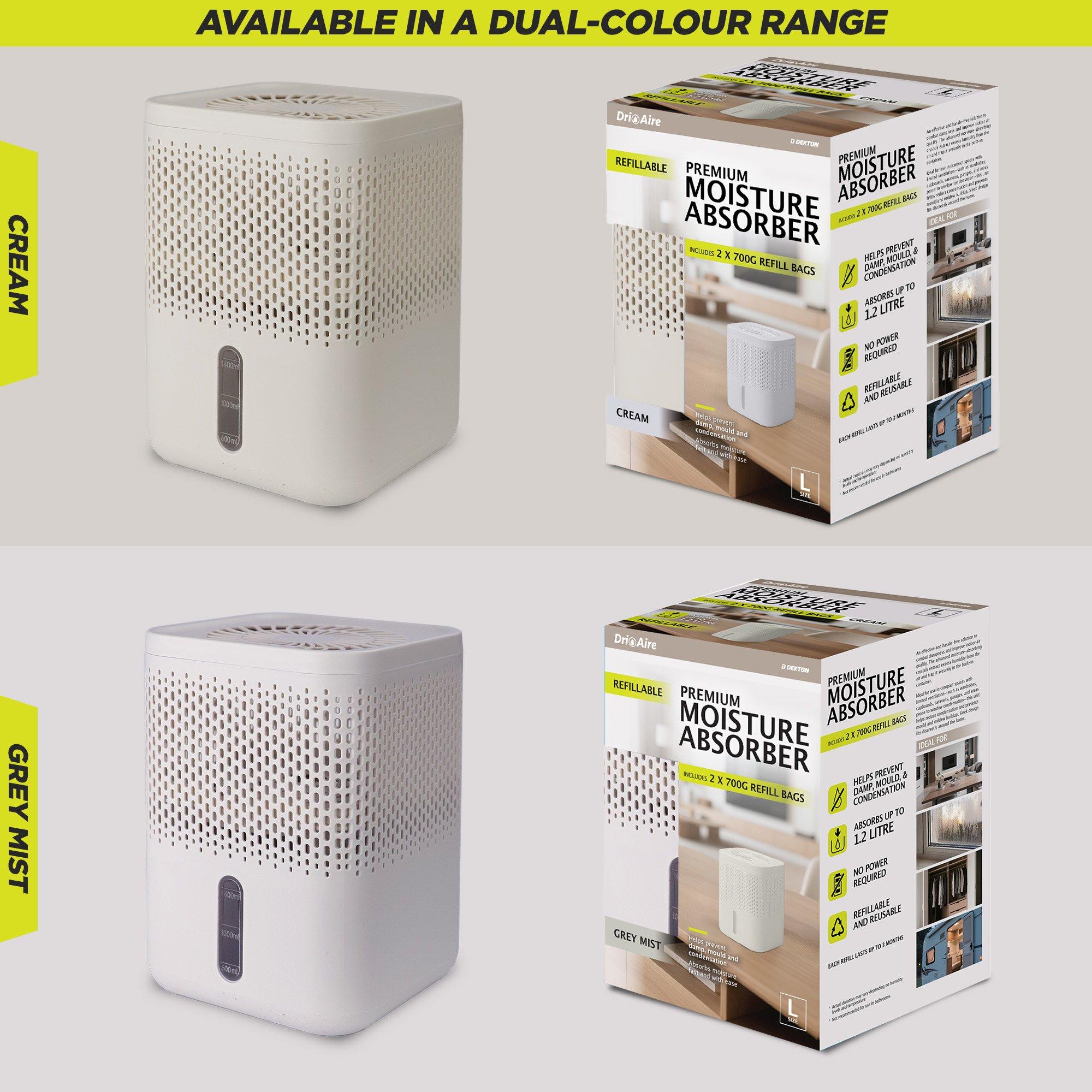 Cream - Dri Aire - Premium Large Moisture Absorber Dehumidifier - 2