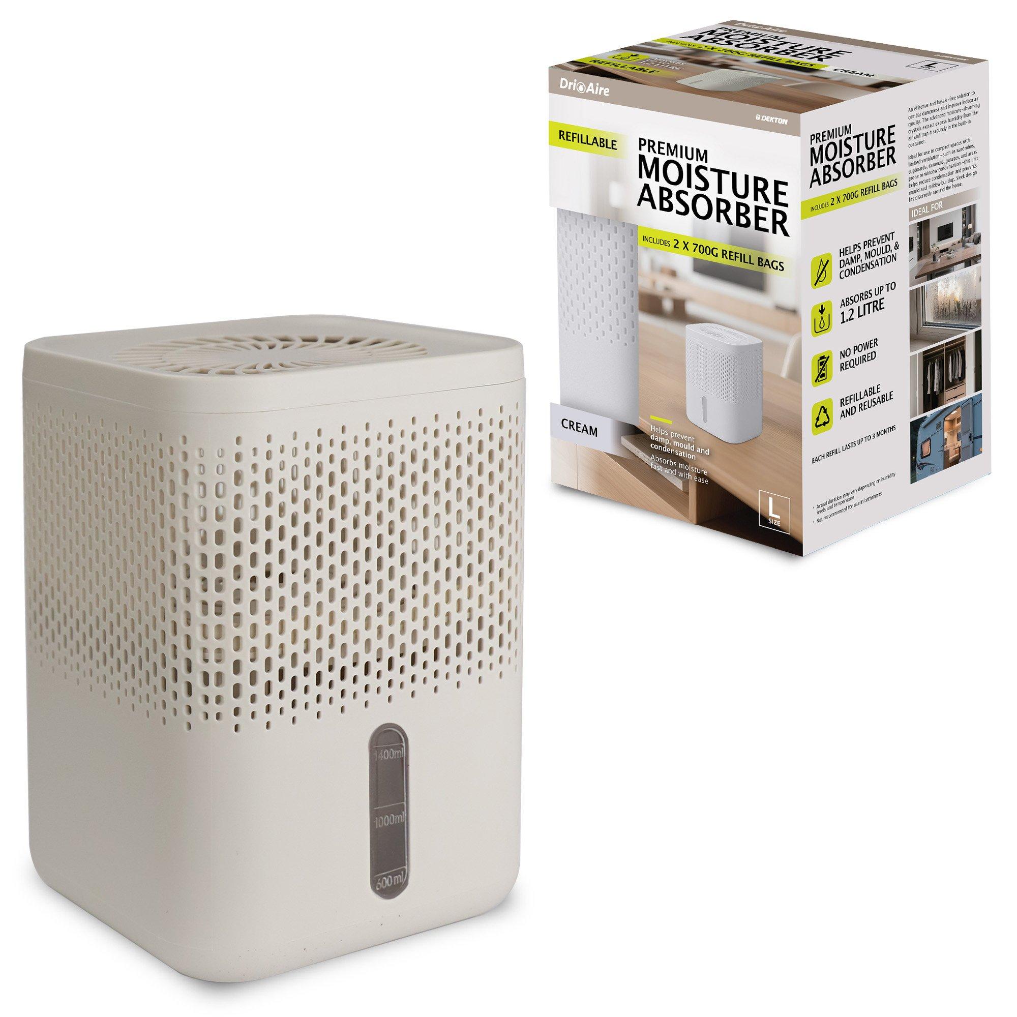 Cream - Dri Aire - Premium Large Moisture Absorber Dehumidifier - 3