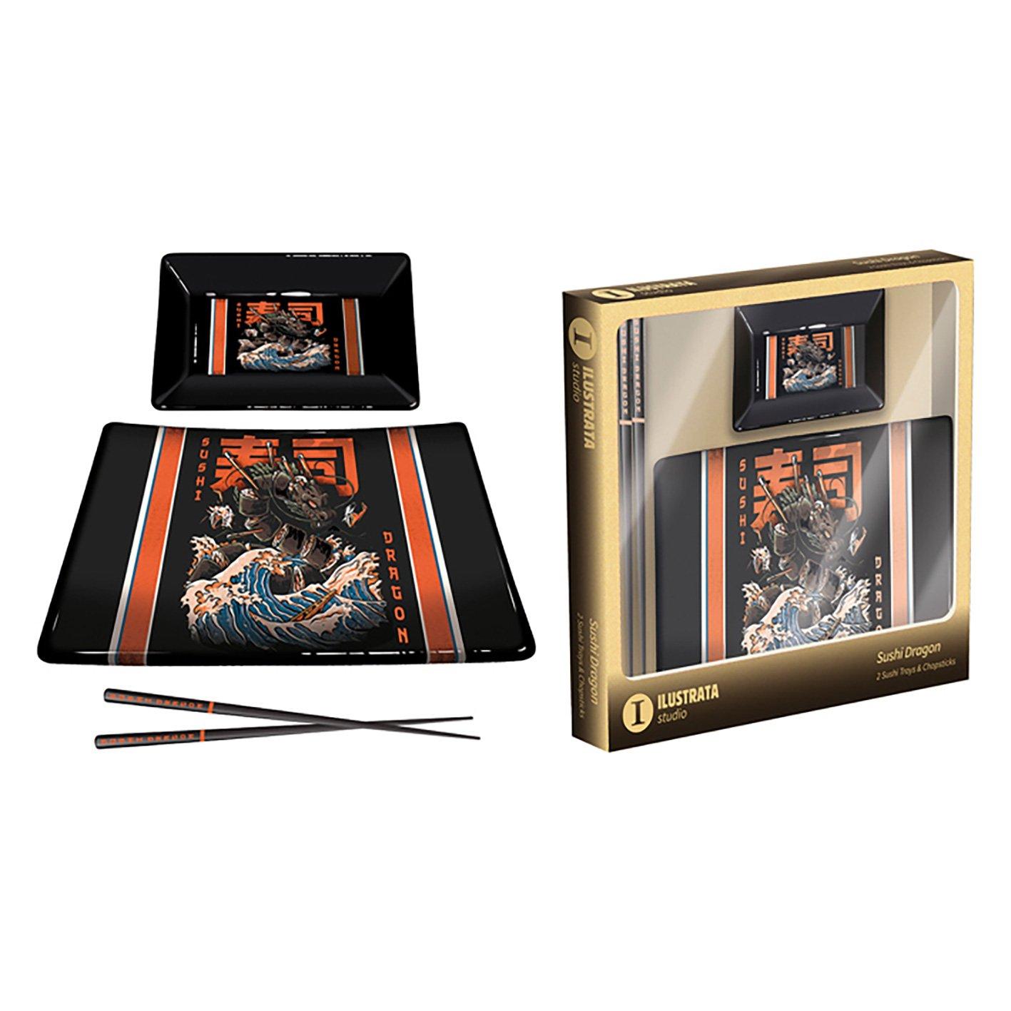 Black - Illustrata - Sushi Dinner Tableware Set