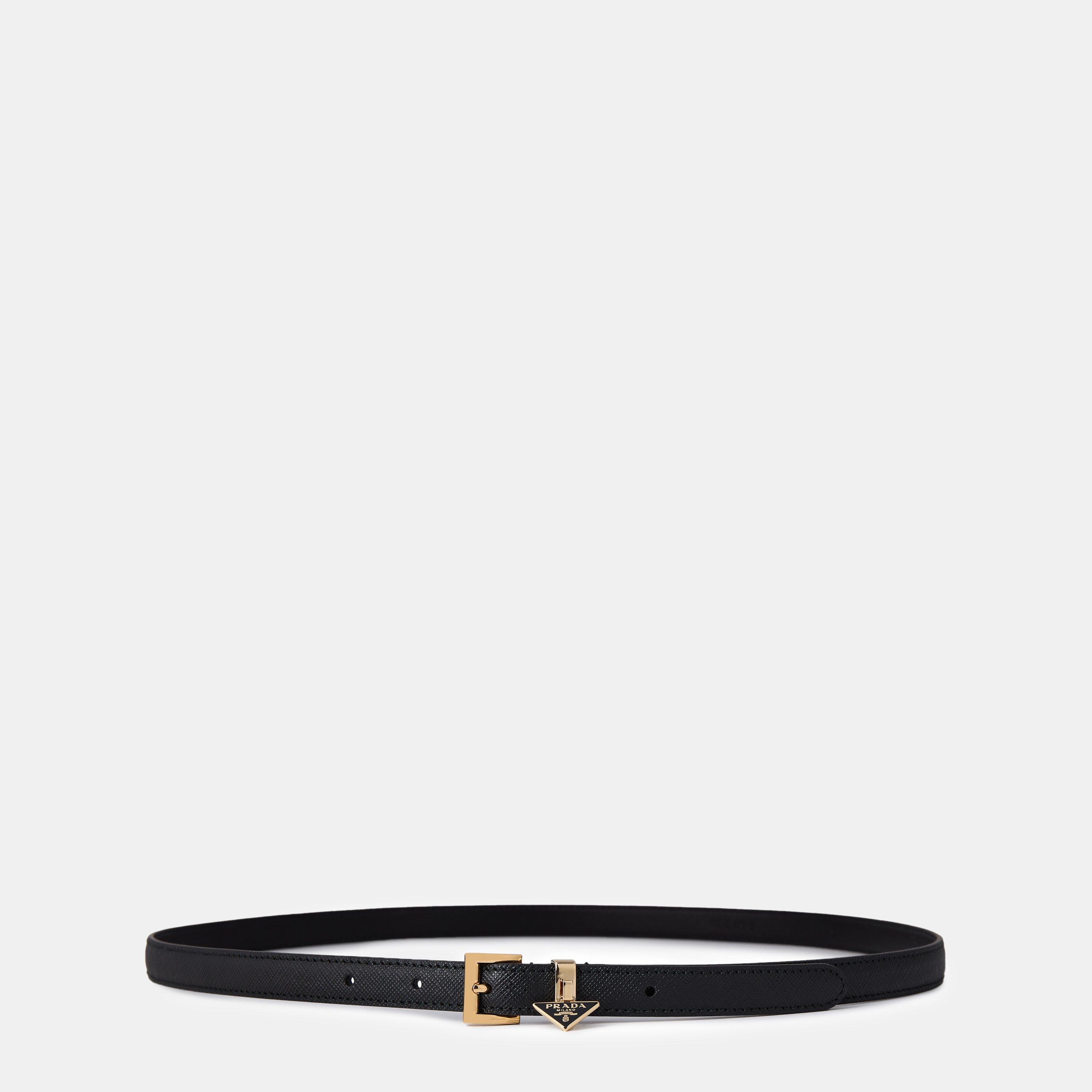 Black F0002 - Prada - Saffiano Belt - 1