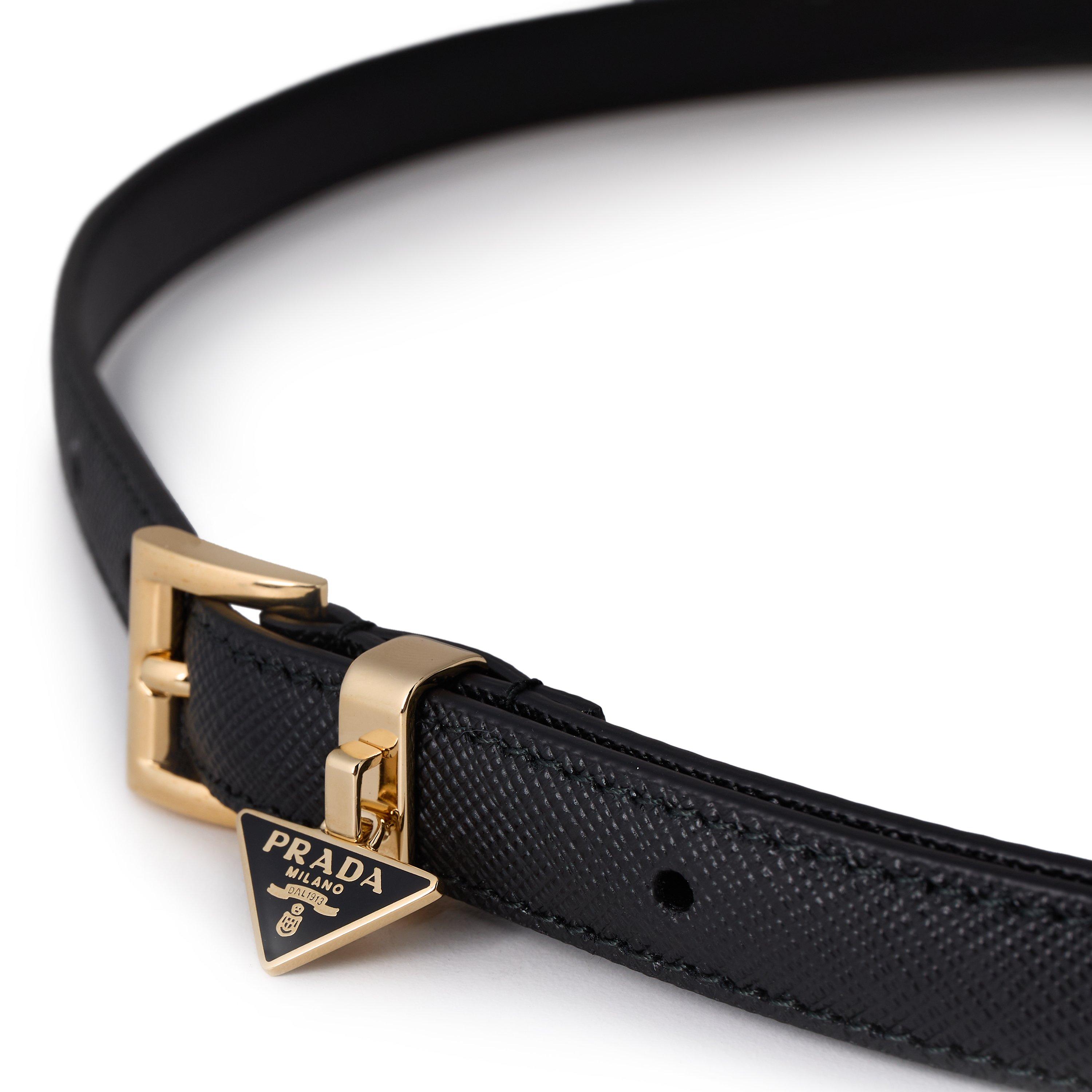 Black F0002 - Prada - Saffiano Belt - 4