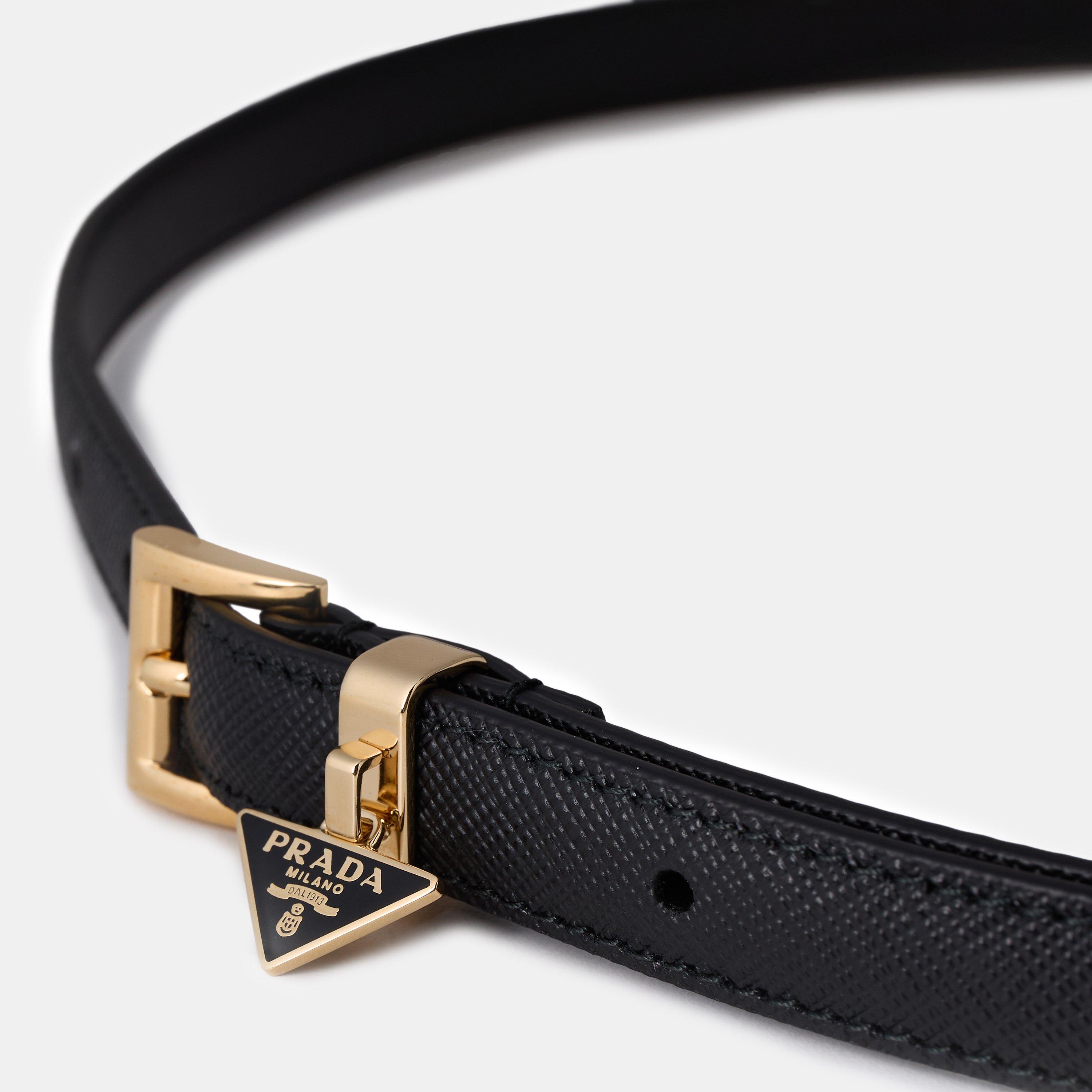 Black F0002 - Prada - Saffiano Belt - 5