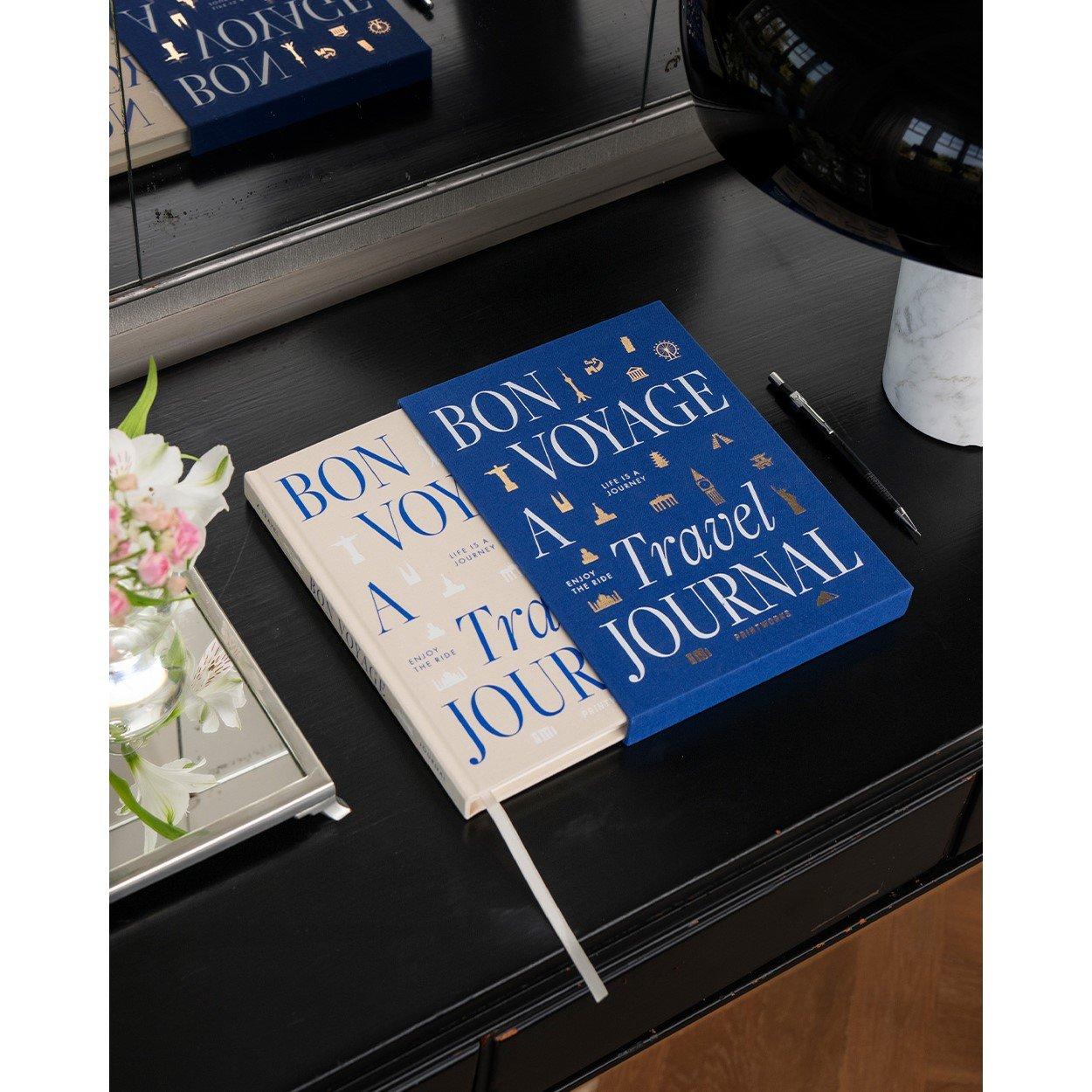 Blue - Printworks - Unisex Bon Voyage Fabric Travel Journal - 6