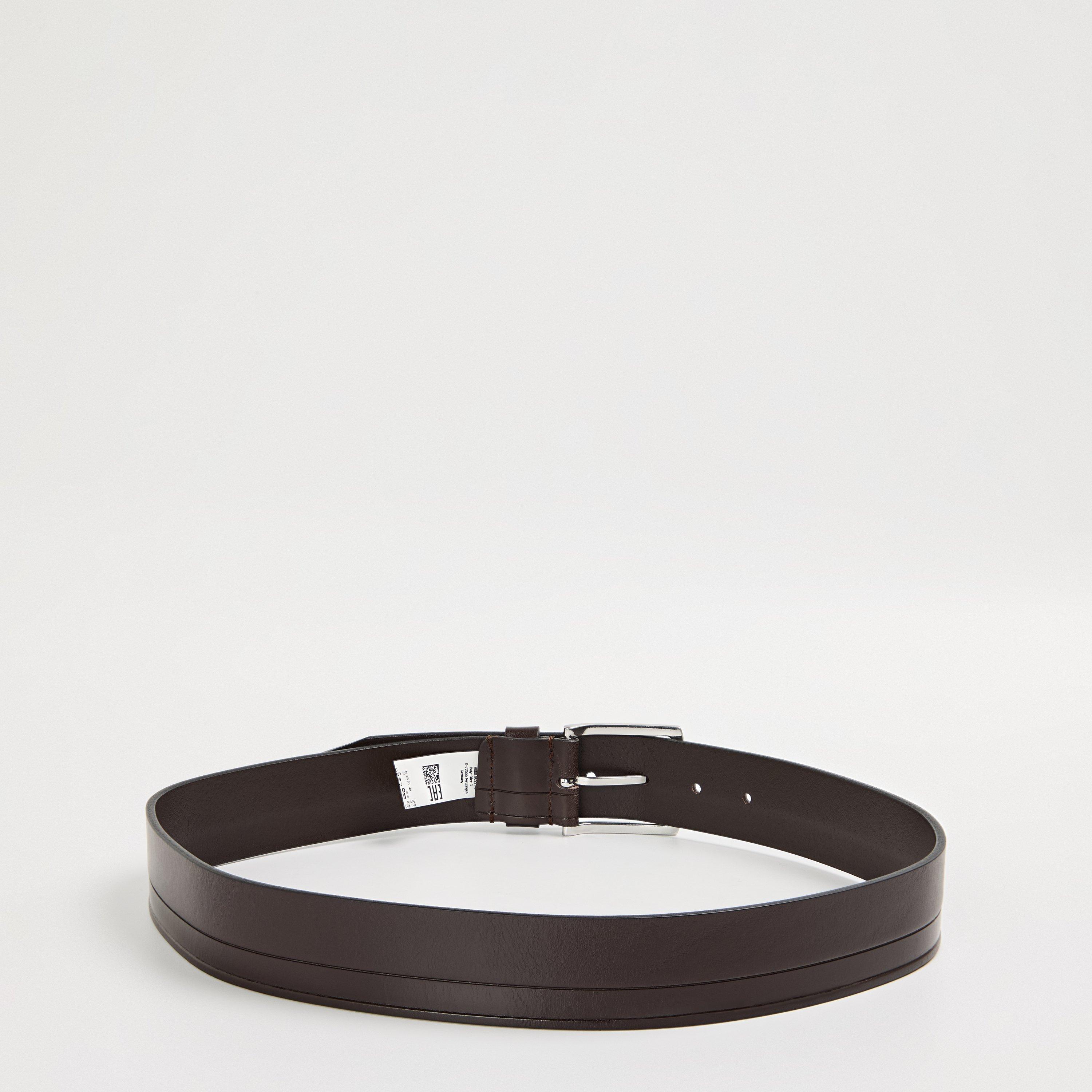 Dark Brown - Boss - Men's Saltrio Leather Belt - 2