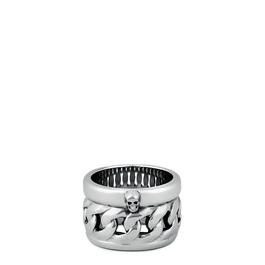 Alexander McQueen Dynamic Skull Chain Band Ring