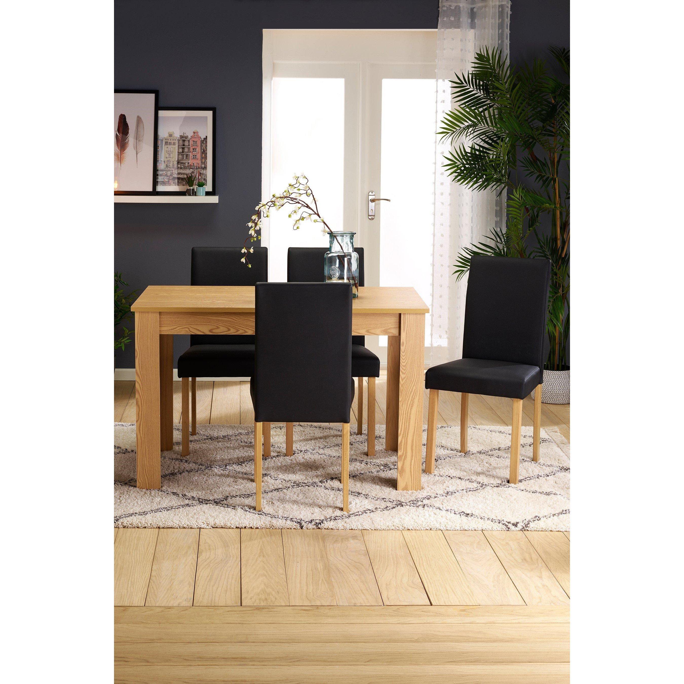 Black - Homelife - 5-Piece Kingston Dining Set - 1