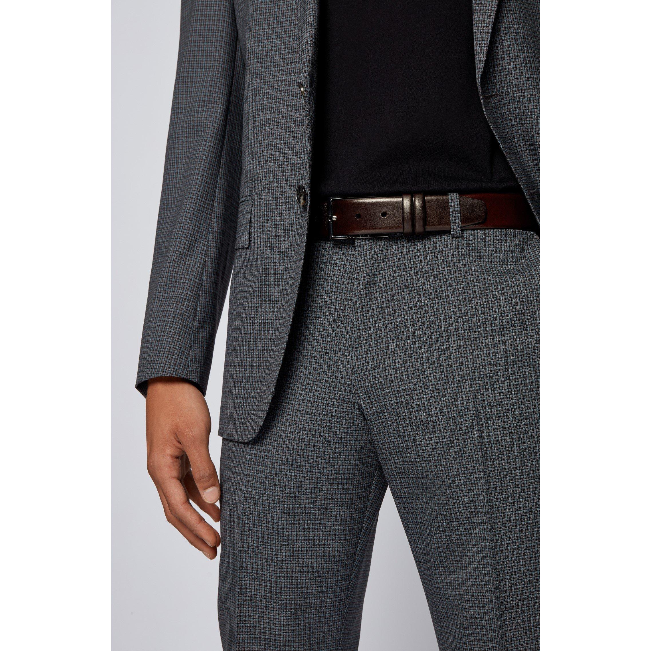 Dark Brown - Boss - Carmello 10163489 01 Leather Belt Mens - 3