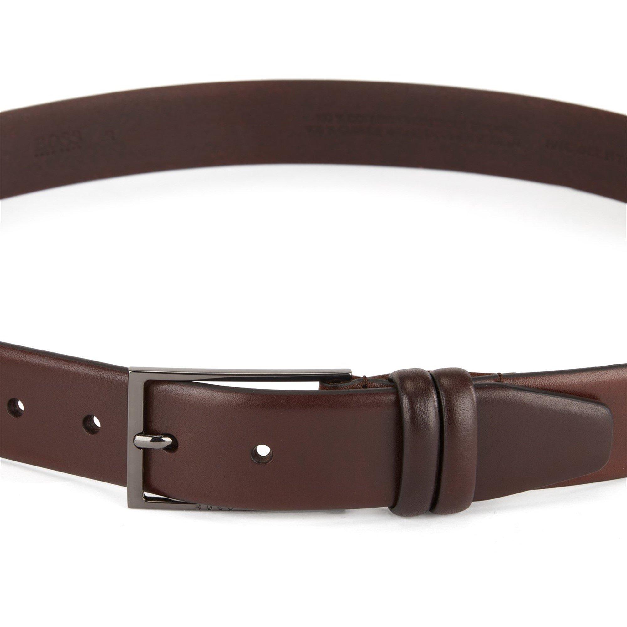Dark Brown - Boss - Carmello 10163489 01 Leather Belt Mens - 5