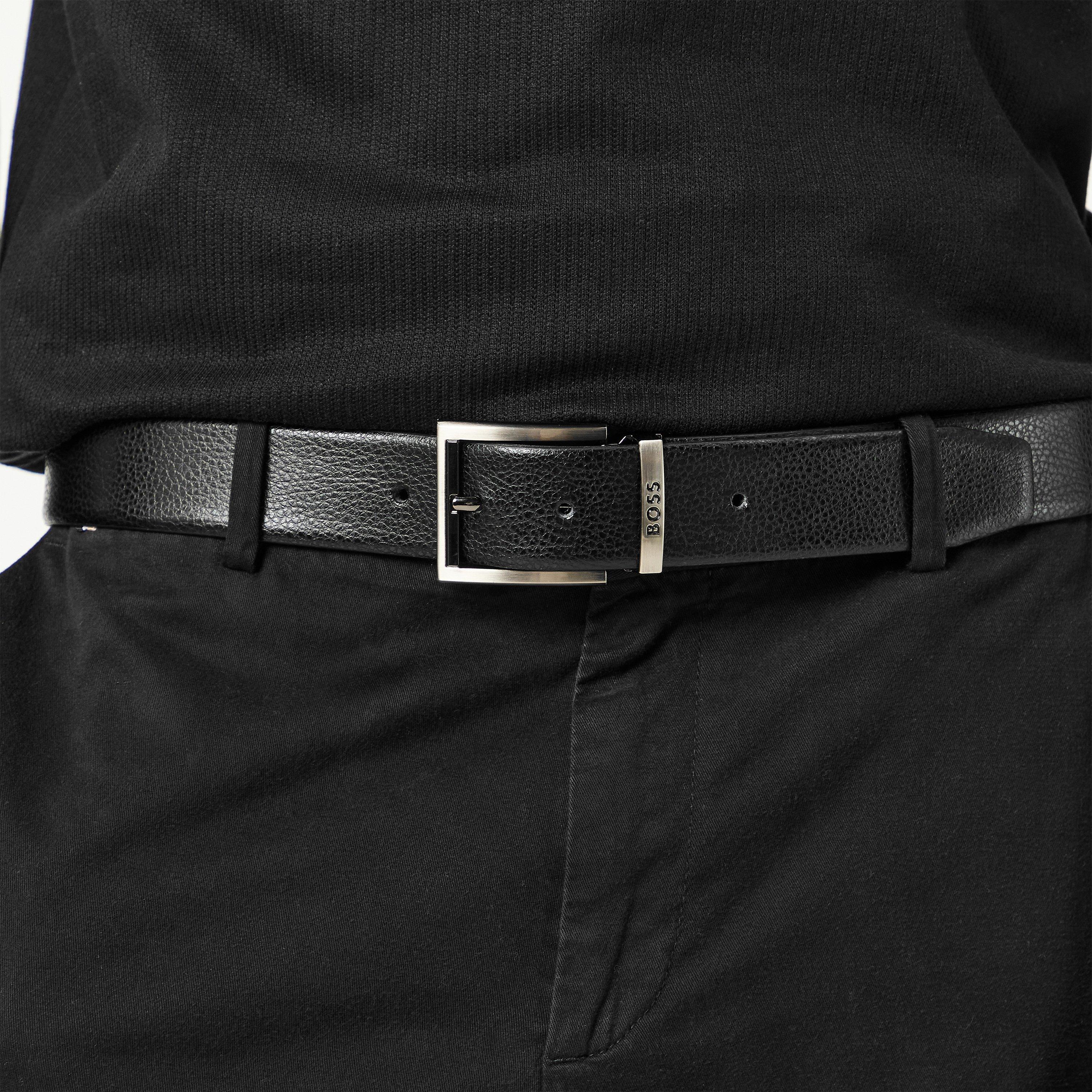 Black - Boss - Men's Orencio Leather Belt - 3