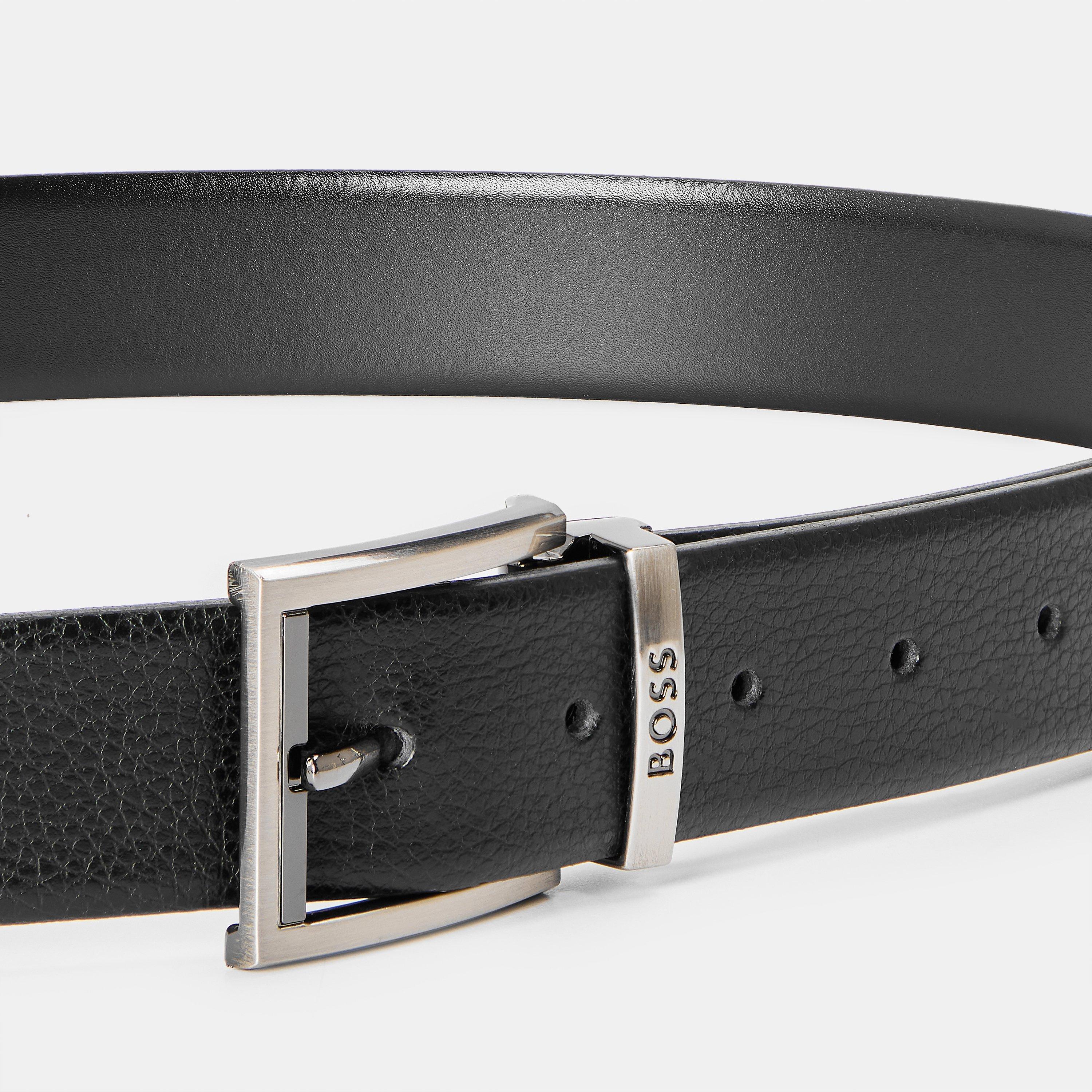 Black - Boss - Men's Orencio Leather Belt - 4