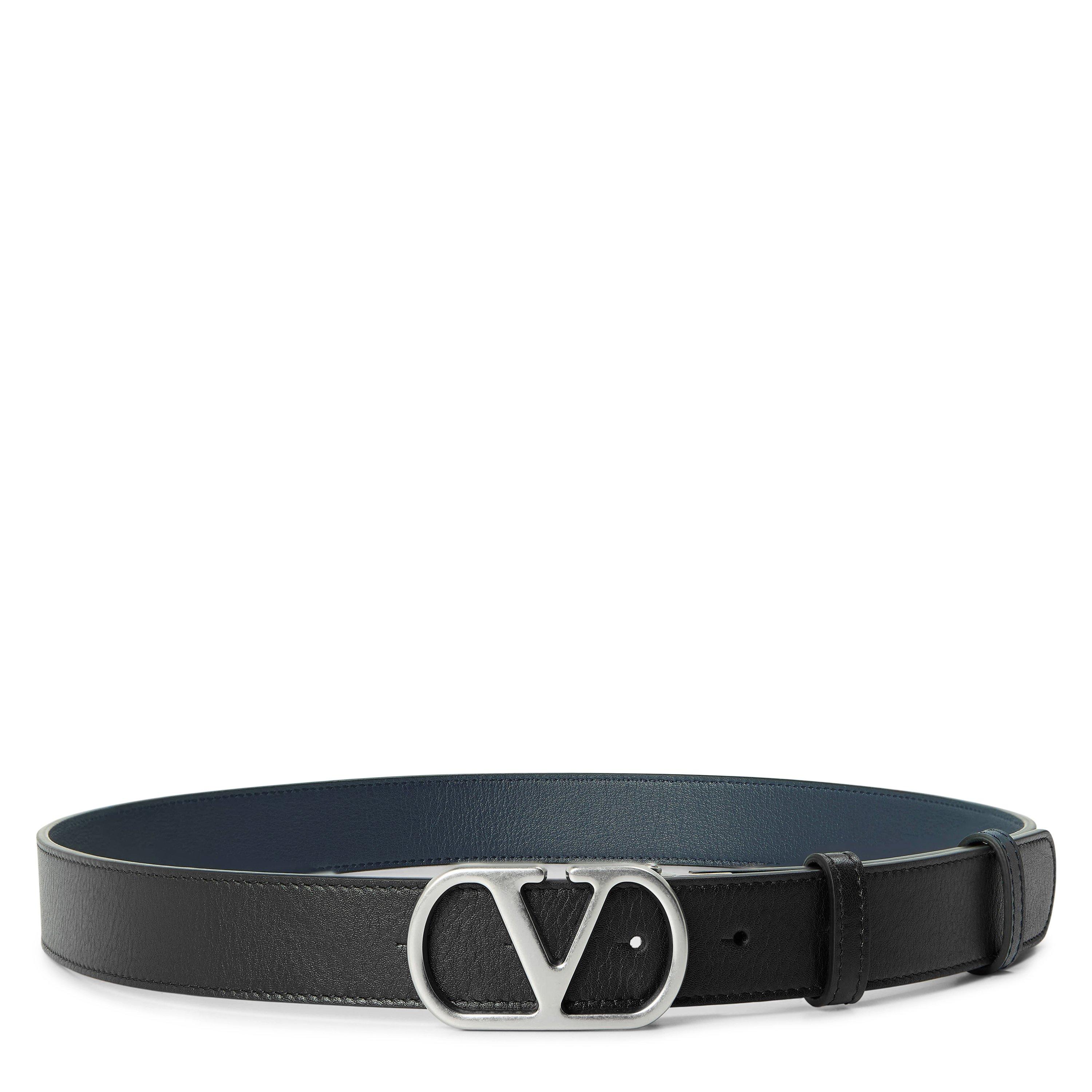 Valentino Vlogo Signature Reversible Belt - Male - Belts - Blue - 100 Cm - Accessories - Image 4