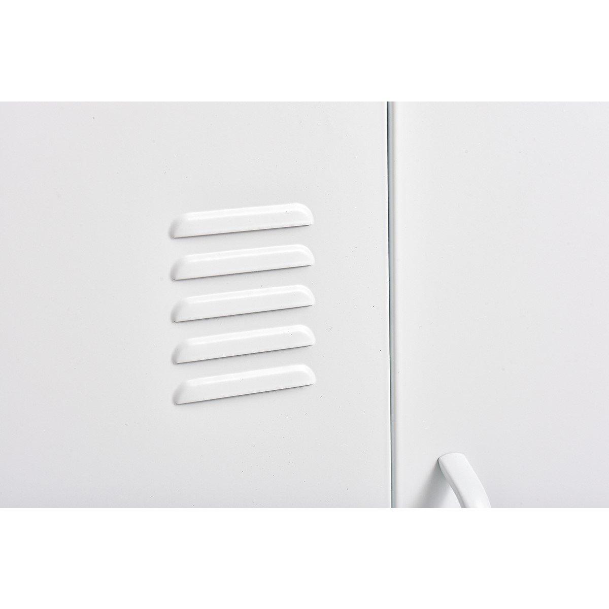 White - FurnitureR - Storage Cabinet with 3 Doors 120 cm Locker-Style Sideboard - 7