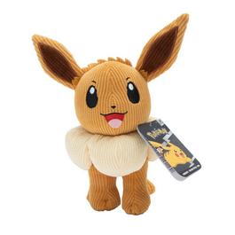 Pokemon GAME Pokemon Select Corduroy Eevee 8 Inch Plush Unique Fabric with Authentic Details