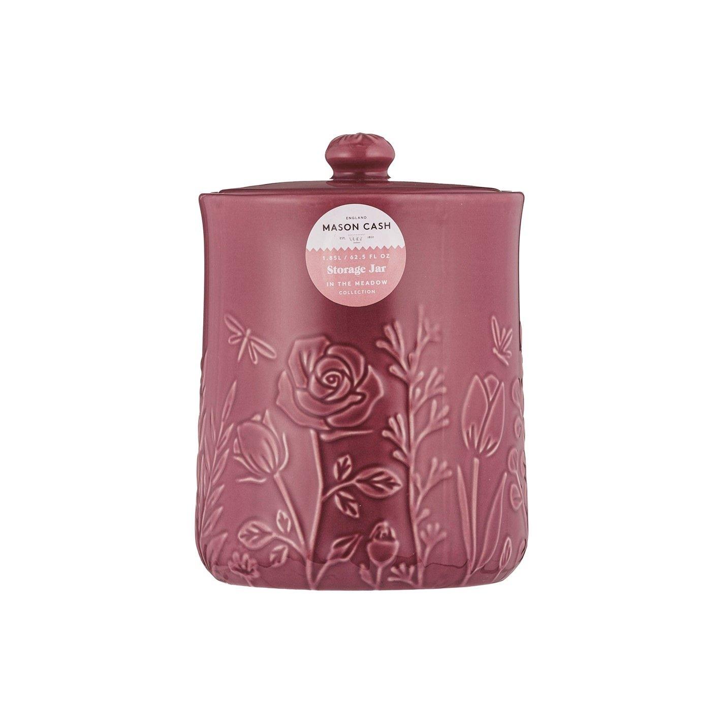 Mason Cash  In The Meadow Storage Jar Medium - Pink - 13x18cm