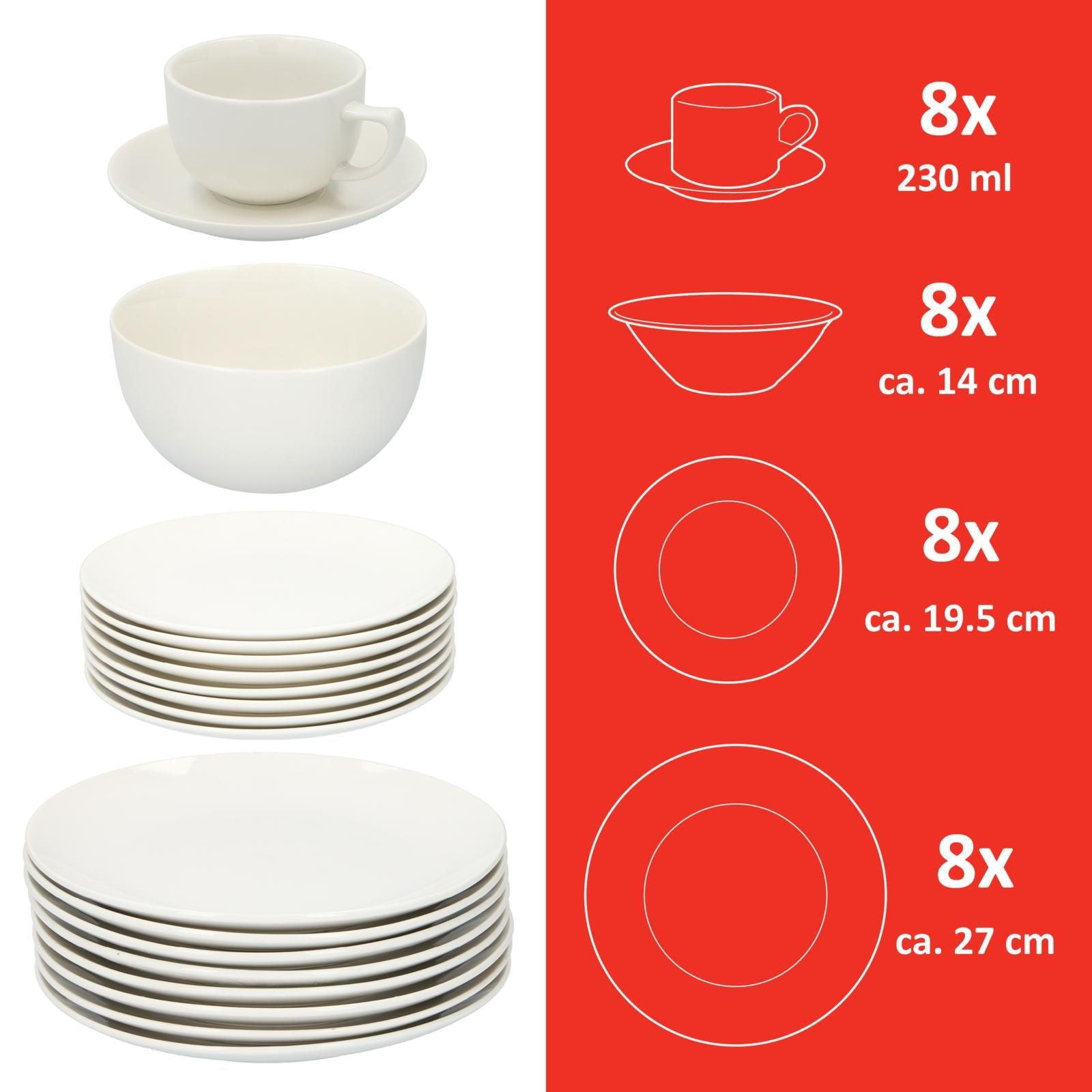 White - Alpina - Dinner Set 40pc - 7