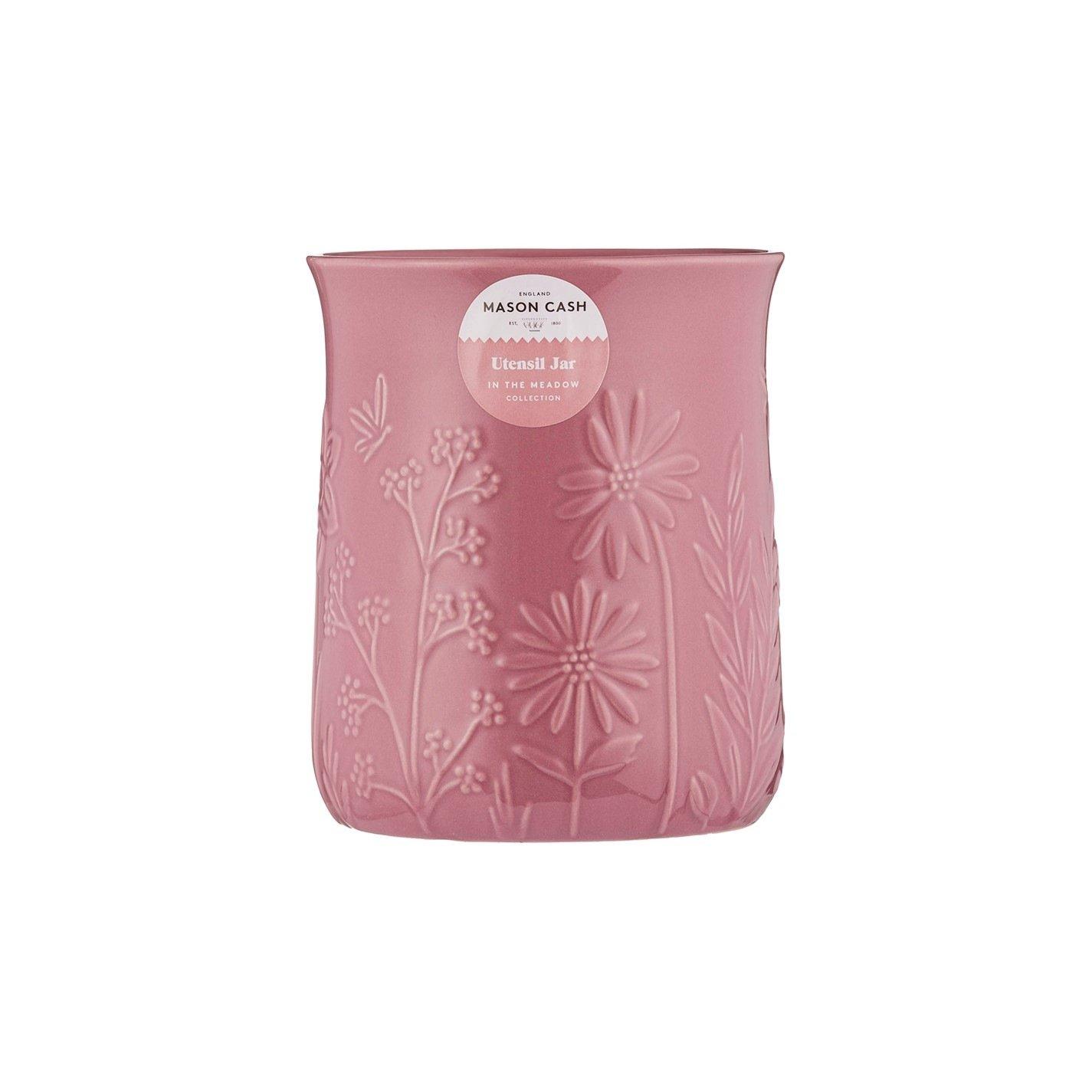 Mason Cash  In The Meadow Utensil Jar - Pink - 12.5x15cm