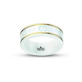 Gucci Icon White Yellow Gold Ring