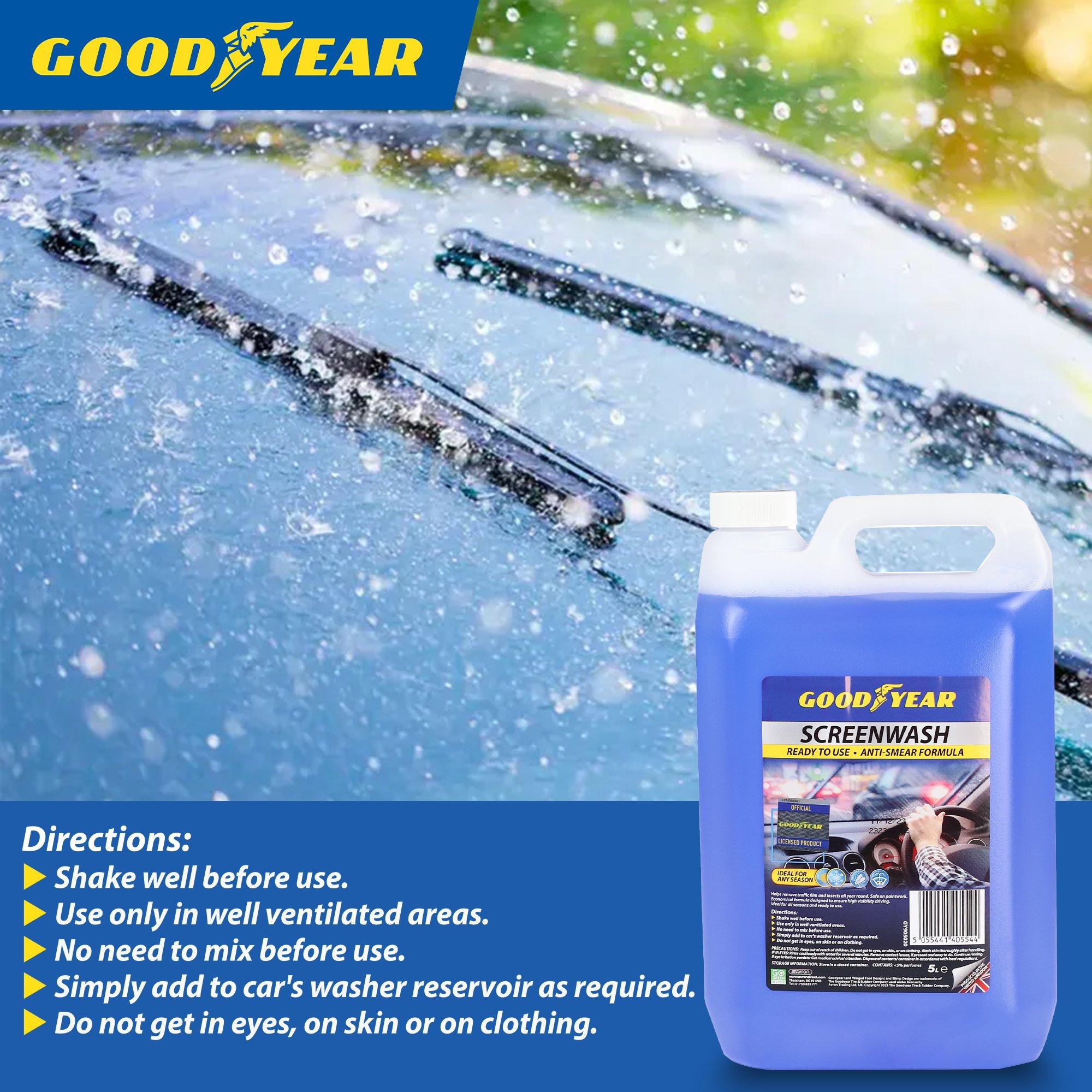 Blue - Goodyear - Goodyear Blue Screenwash 1 Litre and 5 Litre - 10