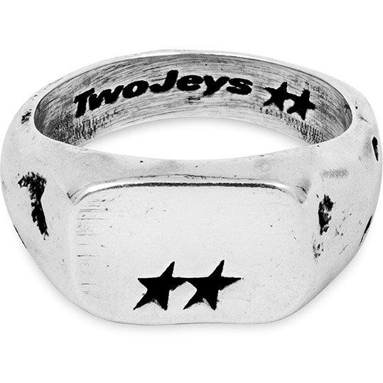 Silver - TWOJEYS - Men's Elongated Signet Ring - 2