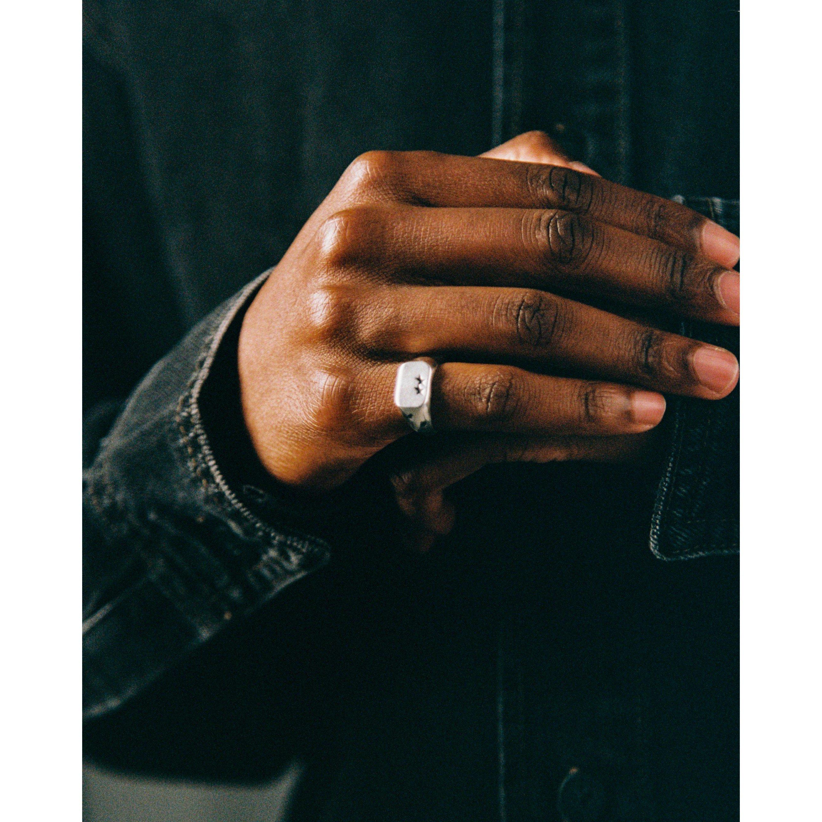 Silver - TWOJEYS - Men's Elongated Signet Ring - 3