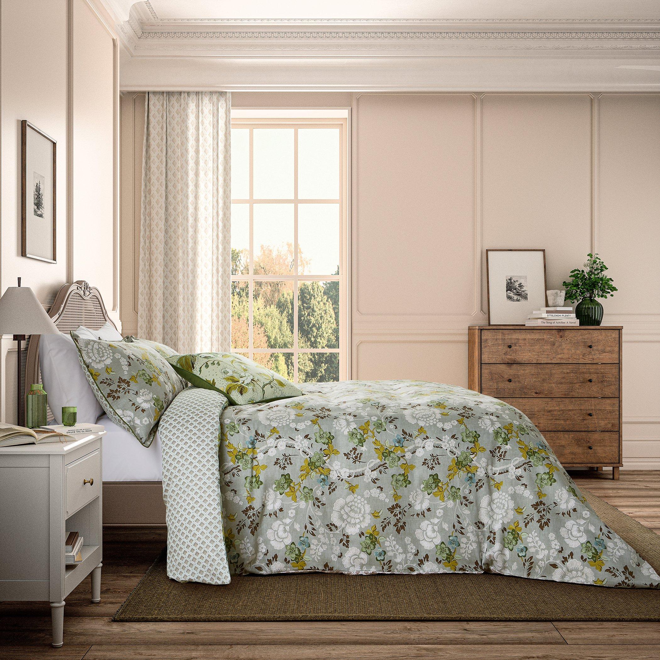 Seagrass - English Heritage - Eagle House Damask Duvet Cover Set - 1