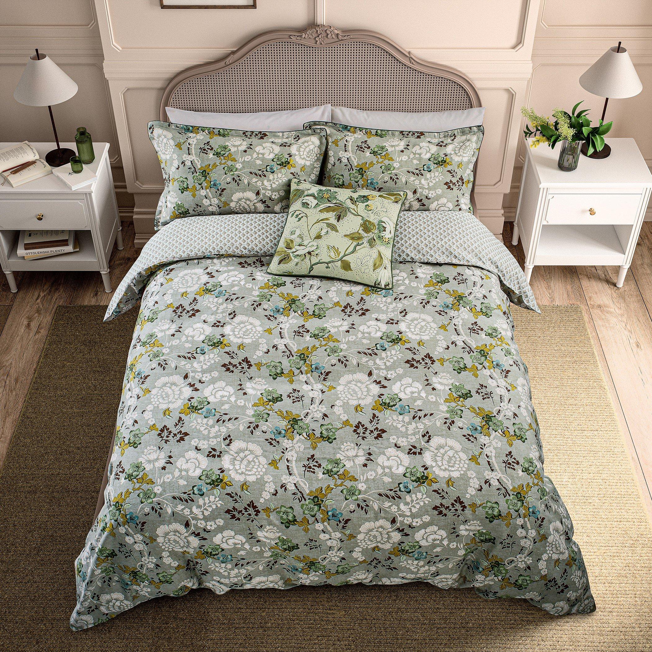 Seagrass - English Heritage - Eagle House Damask Duvet Cover Set - 3