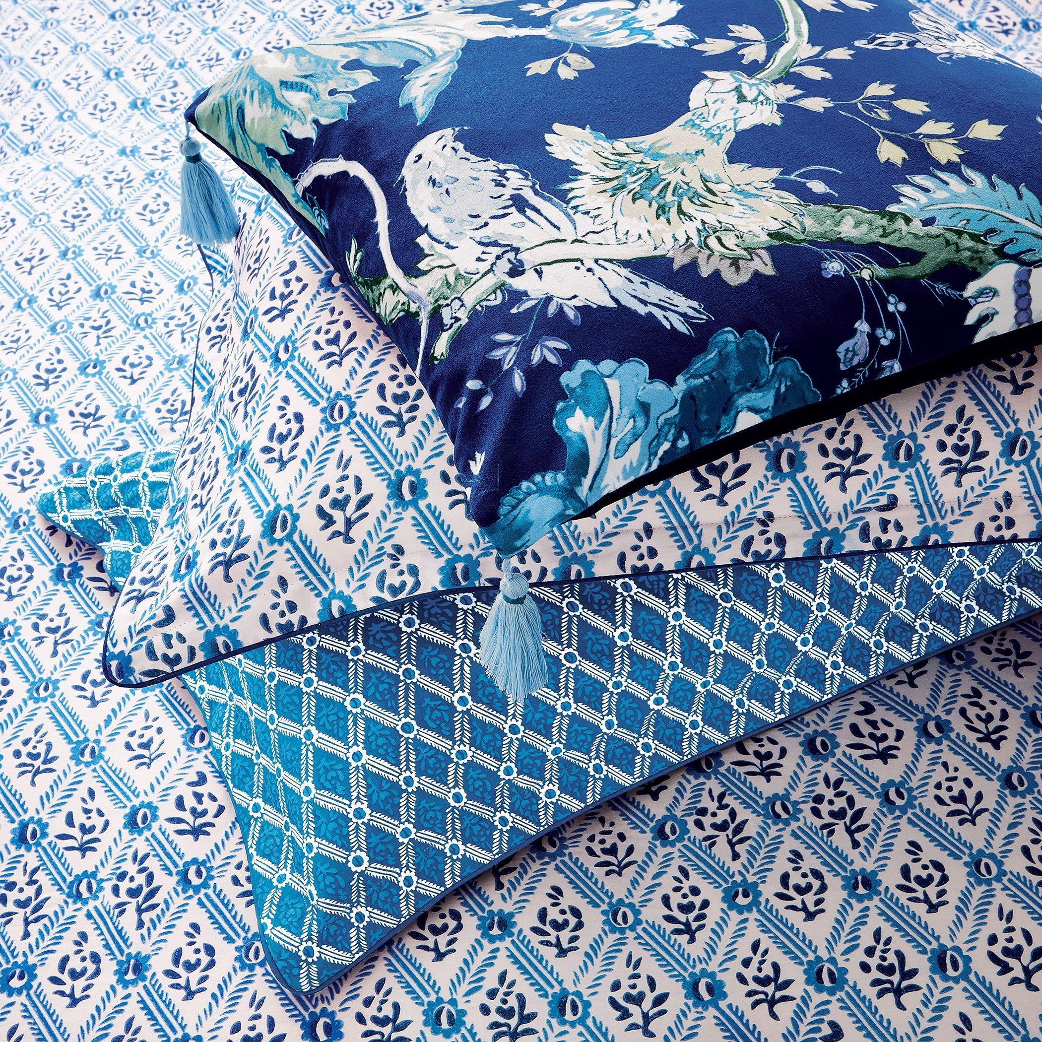 Blue - English Heritage - St JohnS Trellis Duvet Cover Set - 4